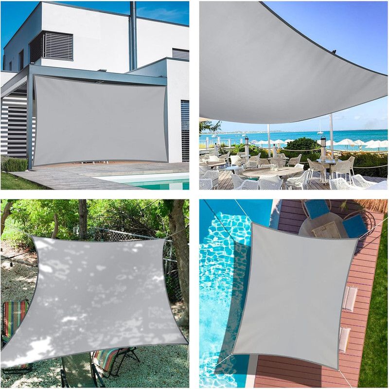 HDPE Fabric-10X11 Feet Sun Shade Sails 85-90% Protect from Sun & UV Rays Tent Tent - For patio, balcony, car parking, terrace, garden, porch-image-41