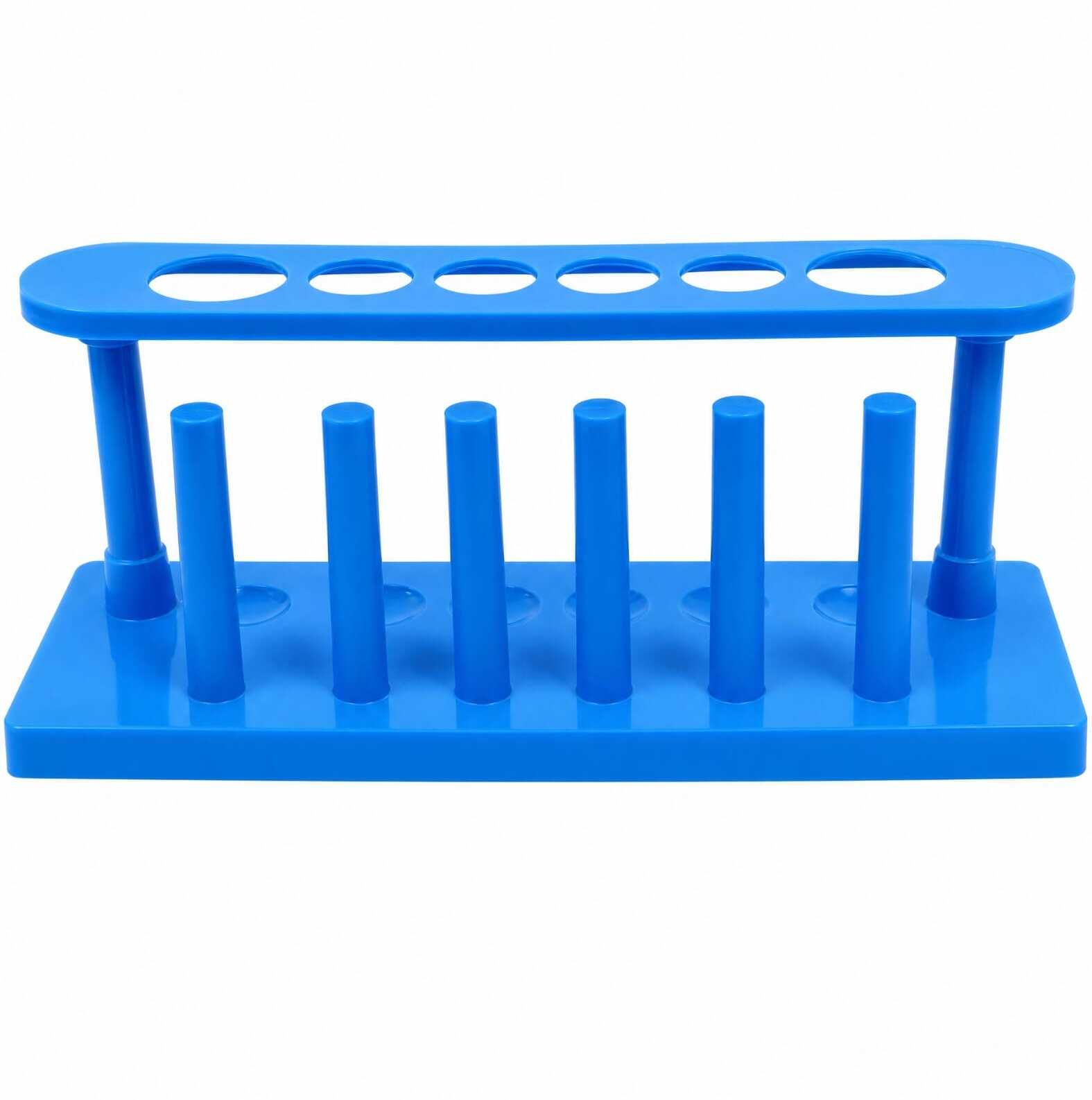 6-Hole Laboratory Test Tube Holder for School, College & Research Labs Plastic Test Tube Rack-image-3