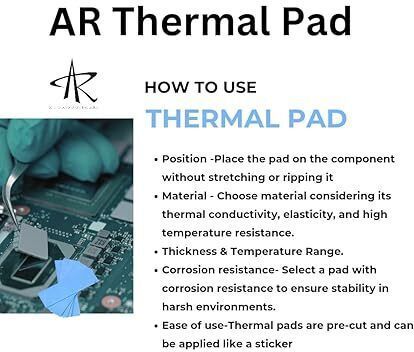 Truebond Thermal Pad(Size-290x290x1.5mm)Ideal Gap Filler, Excellent Heat Conduction. Blue Carbon Based Thermal Paste-image-32