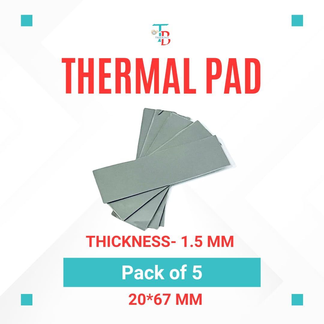 Truebond Thermal Pad (pack of 6)6W/Mk Size 20 67(0.5,1,1.5) Thermal Conductivity Silicone Cooling Pad-image-45