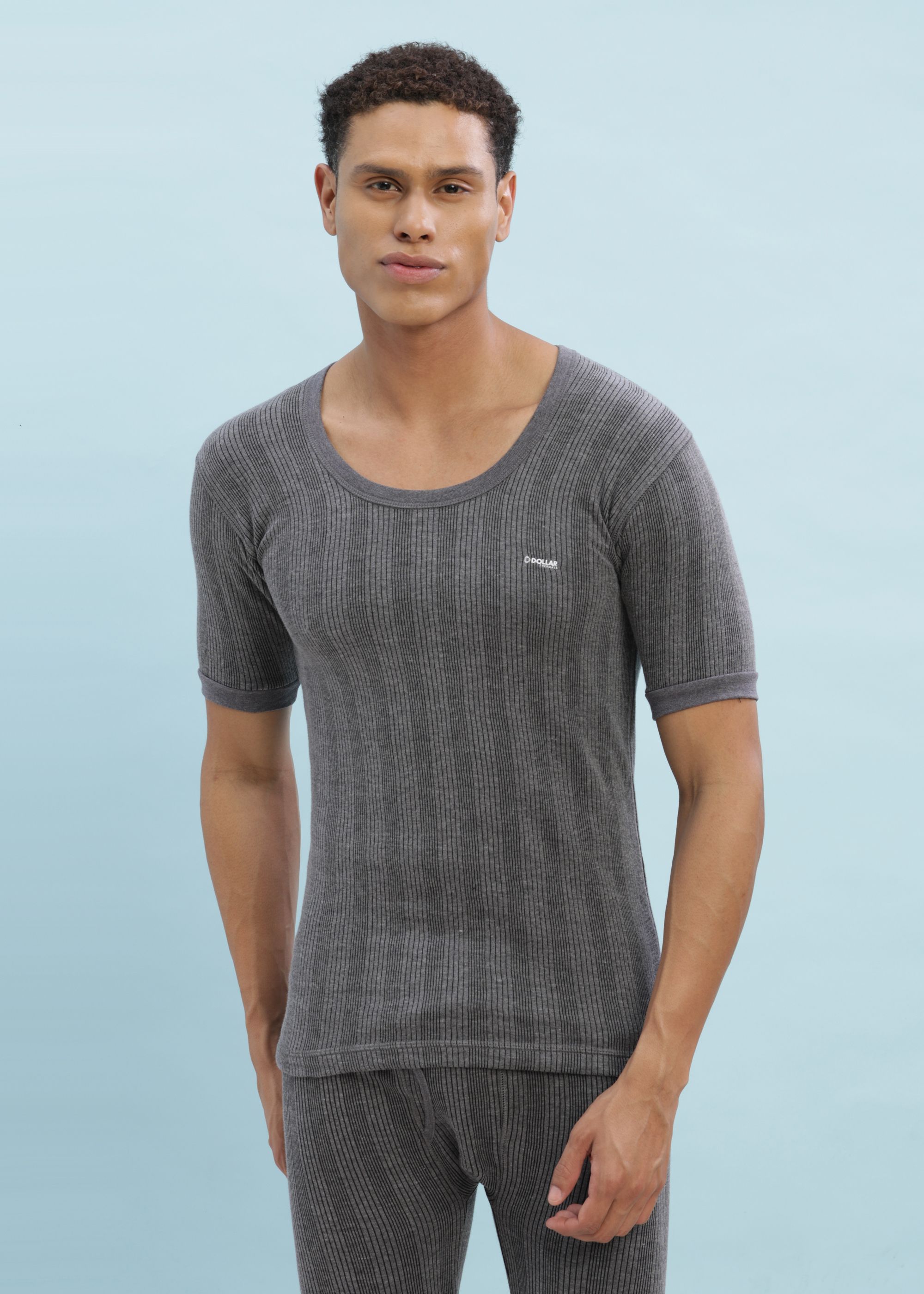 Dollar Ultra Round Neck Half Sleeve Men Top Thermal-picture-19