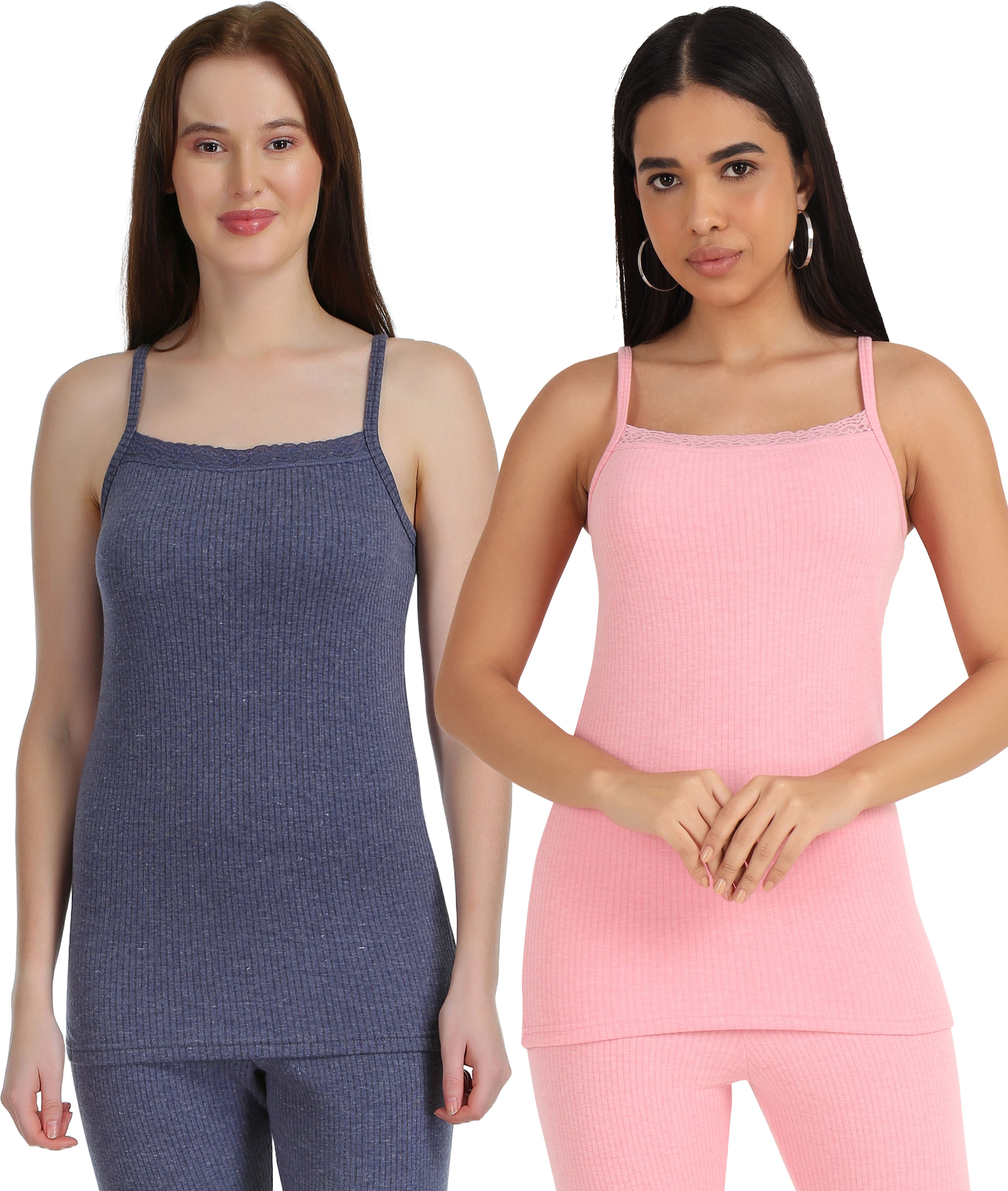 Selfcare New Winter Collection Warm Polycotton Striped Thermal Top Women Top Thermal-picture-47