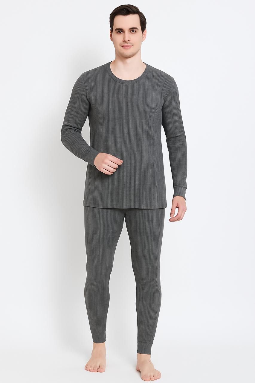 HOTMOD Men’s Cotton-Rich Warm Thermal Set with Brushed Inner Lining Men Top - Pyjama Set Thermal-picture-20