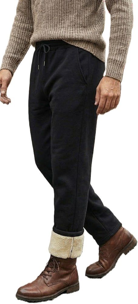 AlexVyan L Size Winter Warm Fleece Sherpa Lined Sweatpants Track With Pocket Men Pyjama Thermal-image-7