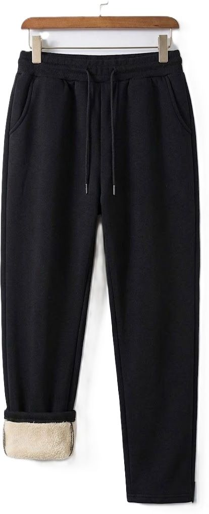 AlexVyan XL Size Winter Warm Fleece Sherpa Lined Sweatpants Track With Pocket Men Pyjama Thermal-image-21