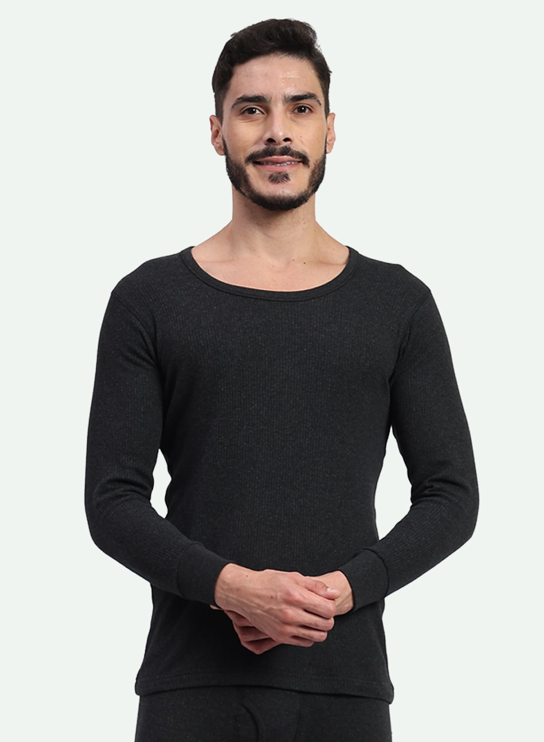 TT THERMO Regular Fit Cotton Rich With Elastomeric Finish Thermal Men Top Thermal-image-3