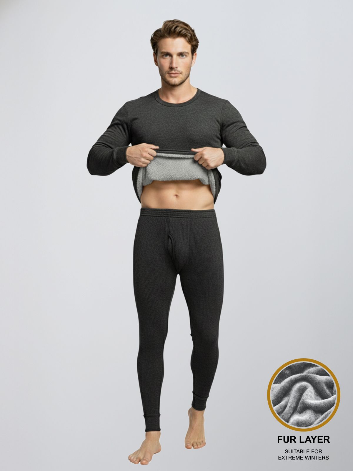 LUX cozi Lux Cozi Premium Thermal For Men Men Top - Pyjama Set Thermal-picture-23