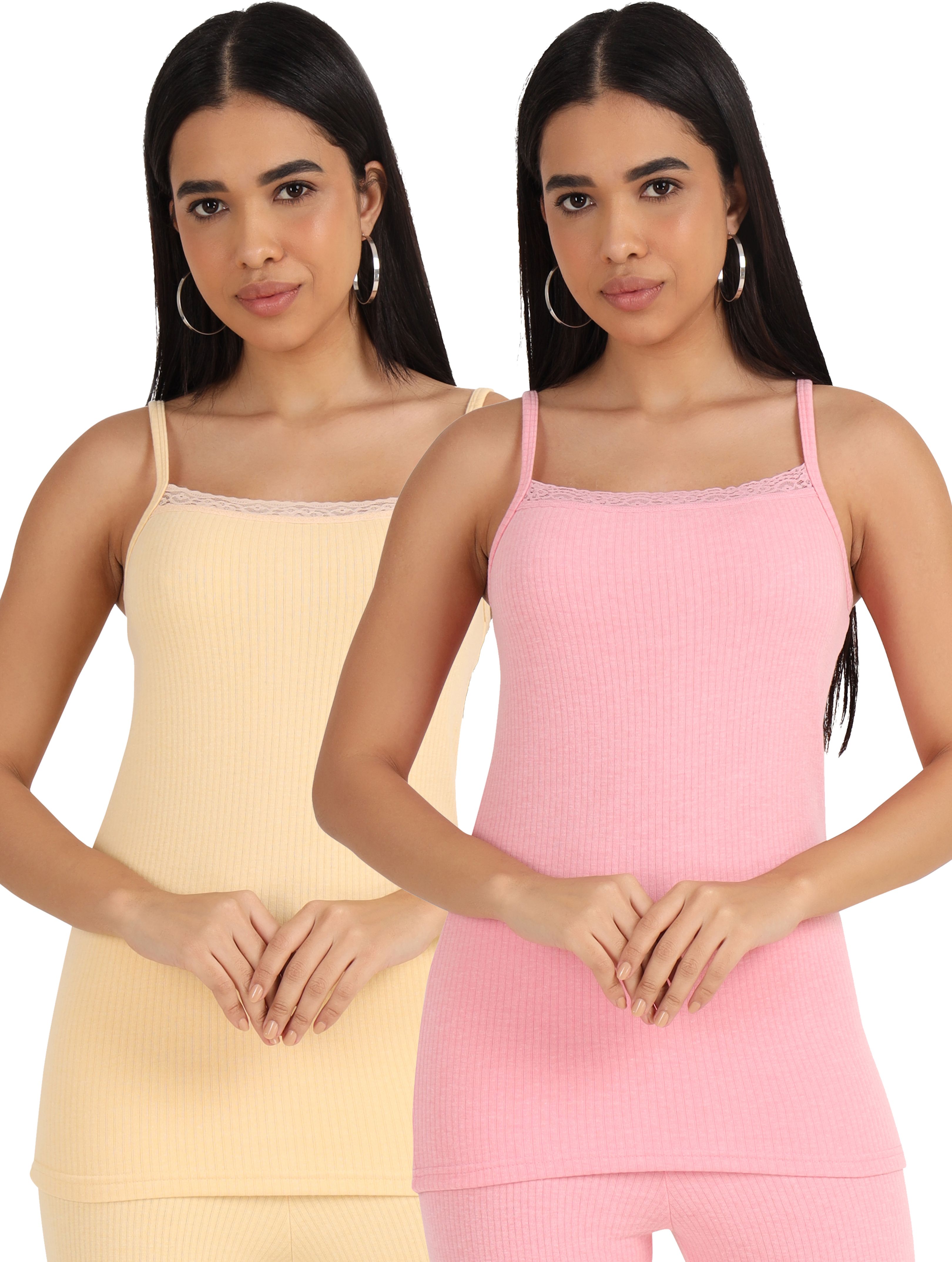 Selfcare New Winter Collection Warm Polycotton Striped Thermal Top Women Top Thermal-picture-31