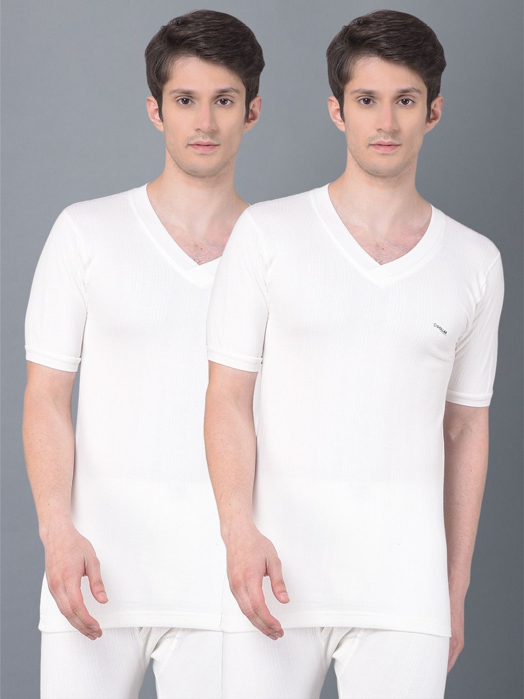 Dollar Ultra Pack of 2 V Neck Half Sleeve Men Top Thermal-picture-13