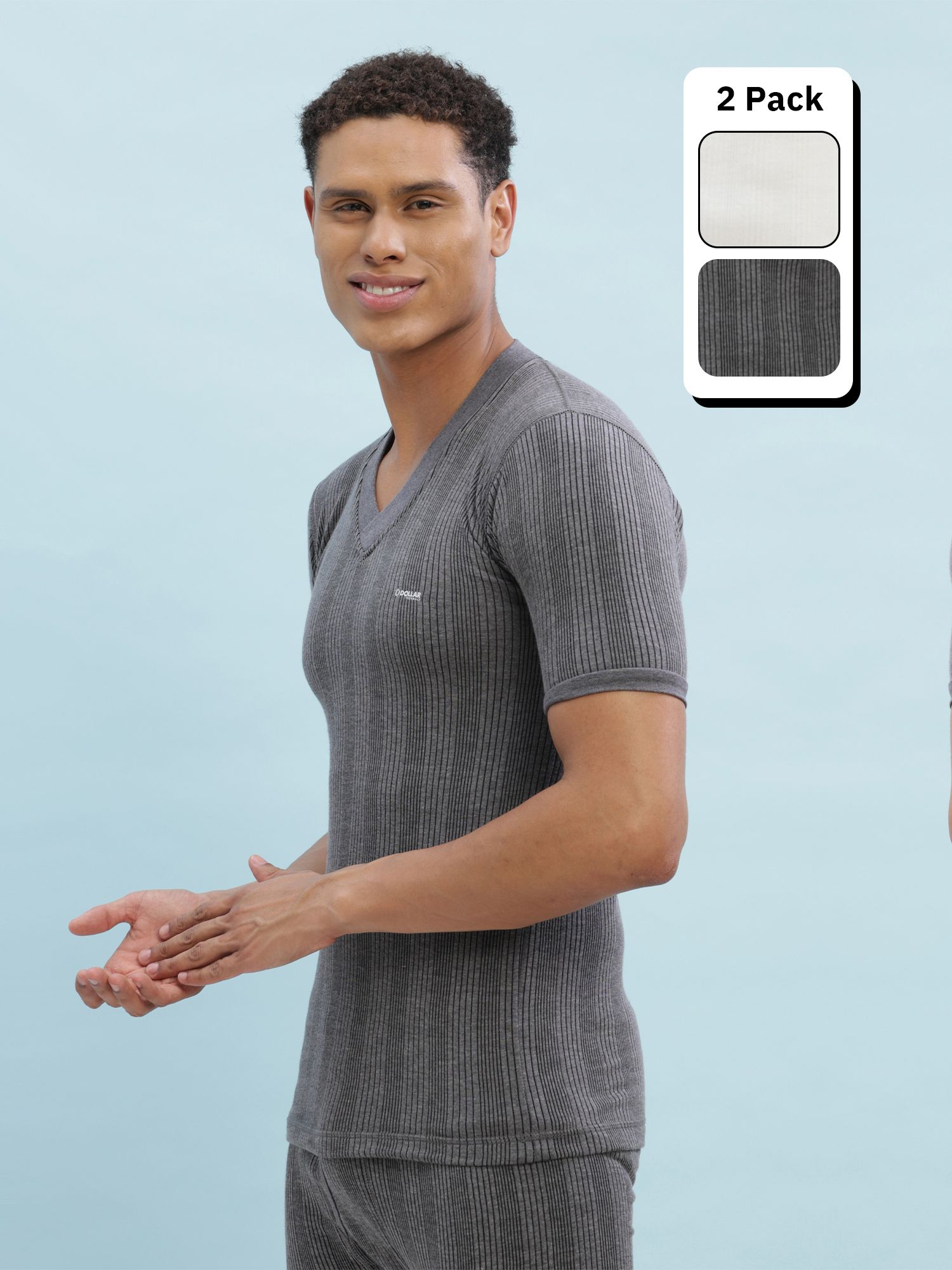 Dollar Ultra V Neck Half Sleeve Top for Men Men Top Thermal-picture-18
