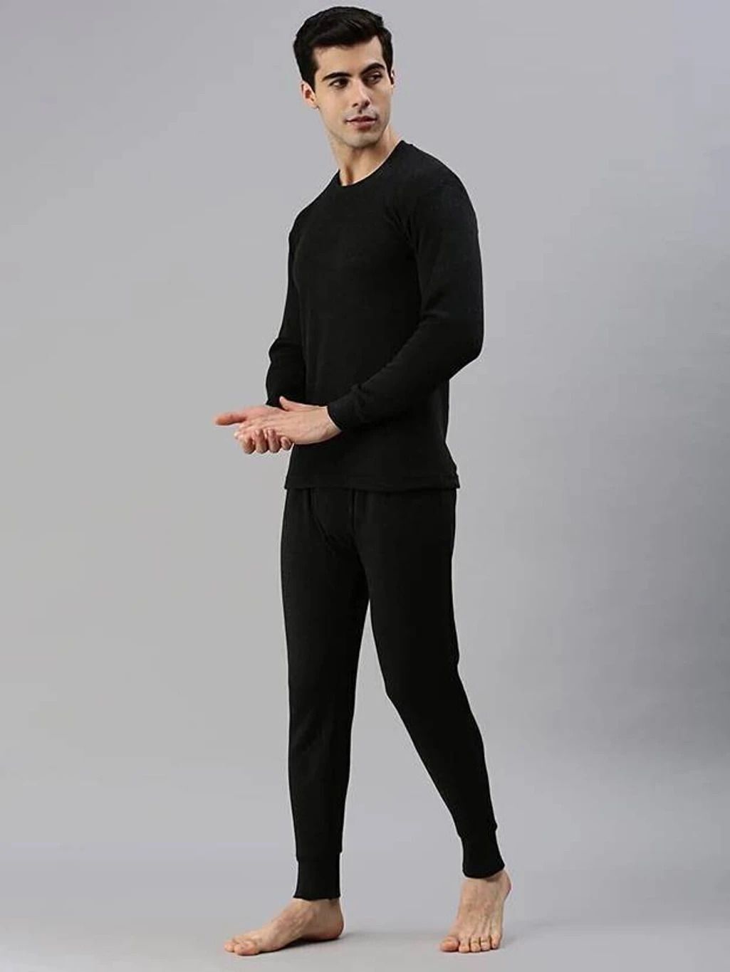 HOTWEAR Men’s ThermoFlex Polyester Blend Thermal Set Men Top - Pyjama Set Thermal-image-7
