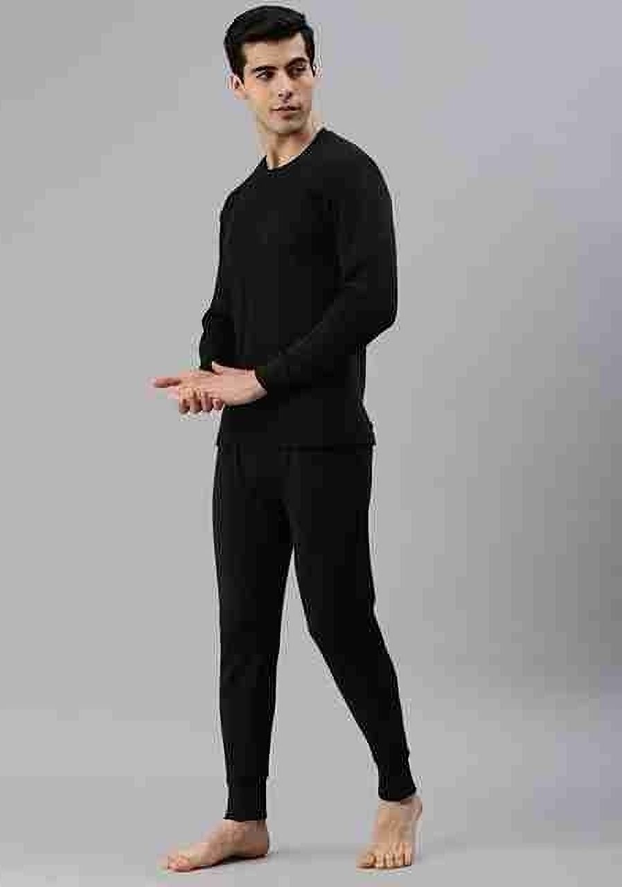 Dev Men’s Black Thermal Innerwear Set (Top & Bottom) Men Top - Pyjama Set Thermal-picture-27