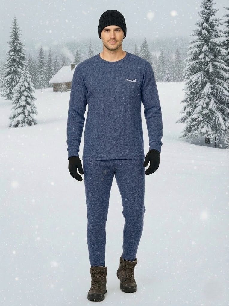 WoolSoft TBC Body Warmer Quilted Full Sleeve Men Top - Pyjama Set Thermal-picture-20