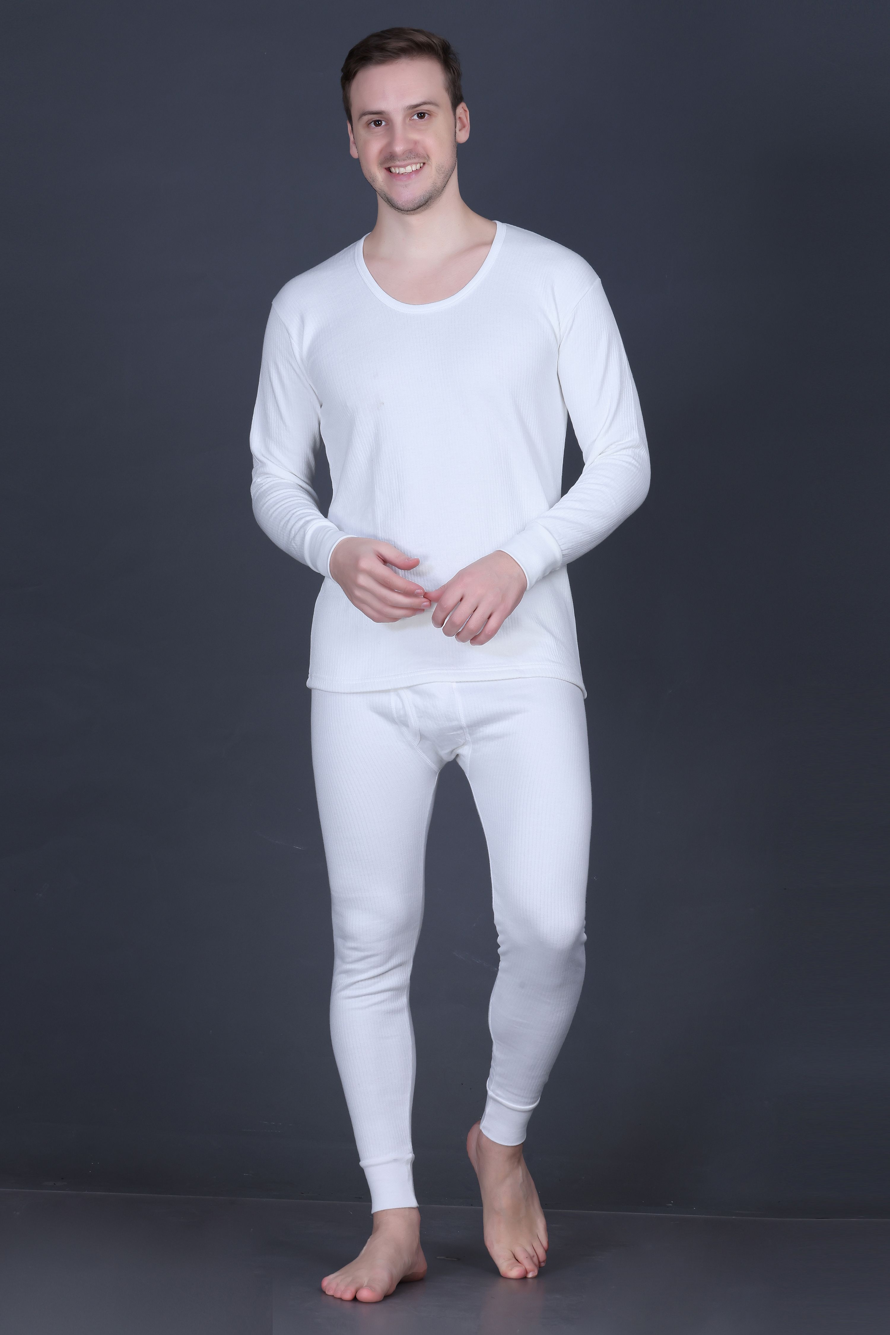 GODFREY Men’s Scoop Neck Cotton Thermal Set | Full Sleeve Warm Innerwear for Winter Men Top - Pyjama Set Thermal-picture-11