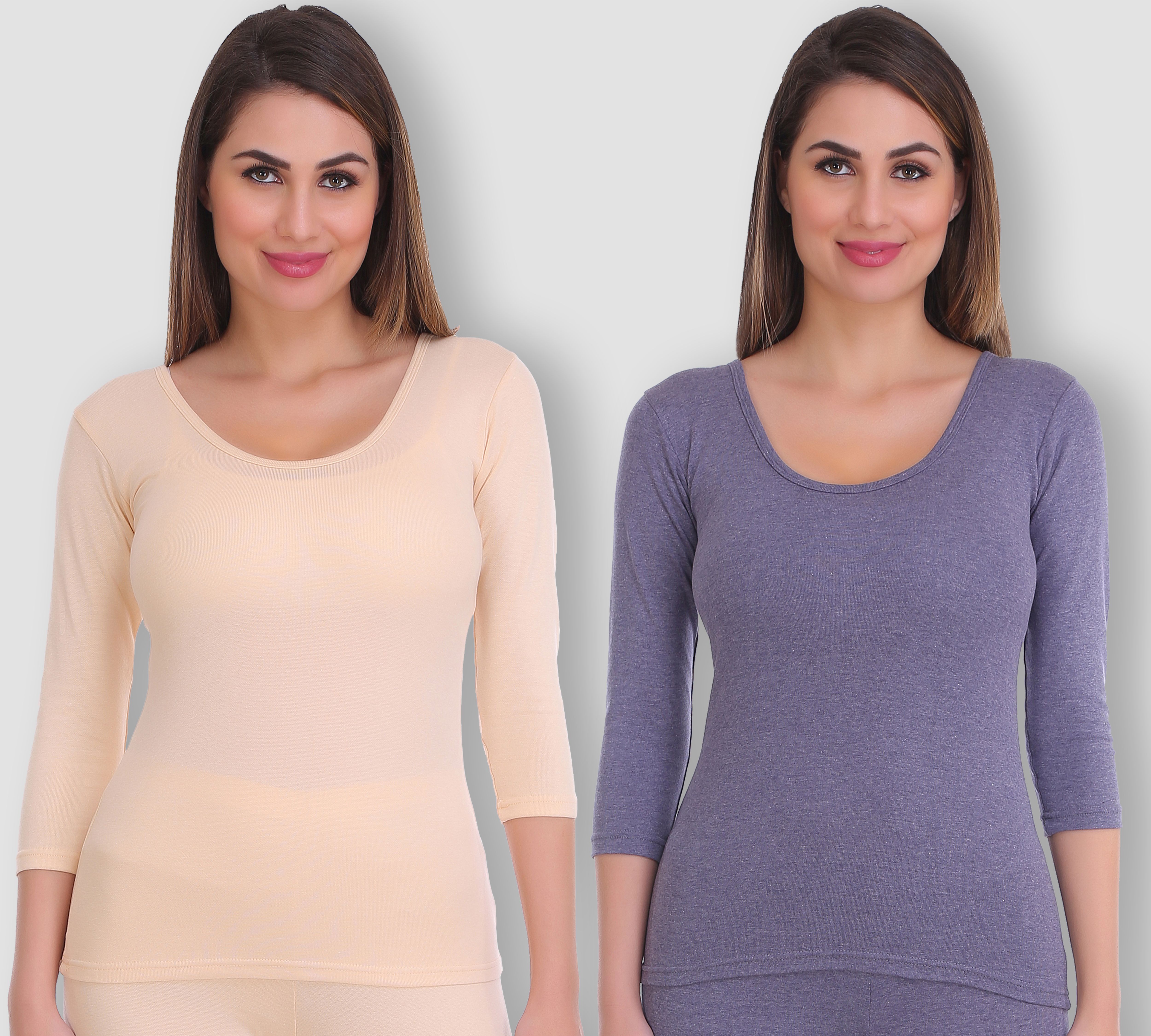 Selfcare Womens Polycotton 3/4 Sleeve Thermal Tops Women Top Thermal-picture-14