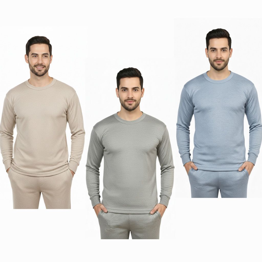 J.S. OSWAL Men Round-Neck Light Thermal Top Men Top Thermal-picture-36