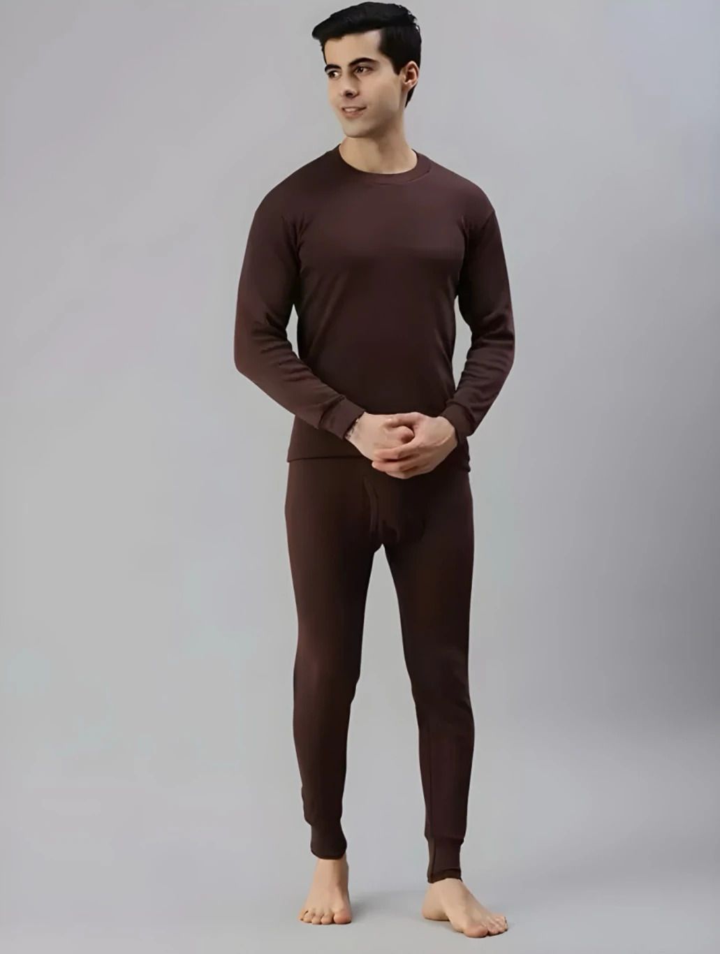 HOTWEAR Men’s Polyester Blend Thermal Set Women Top - Pyjama Set Thermal-picture-36