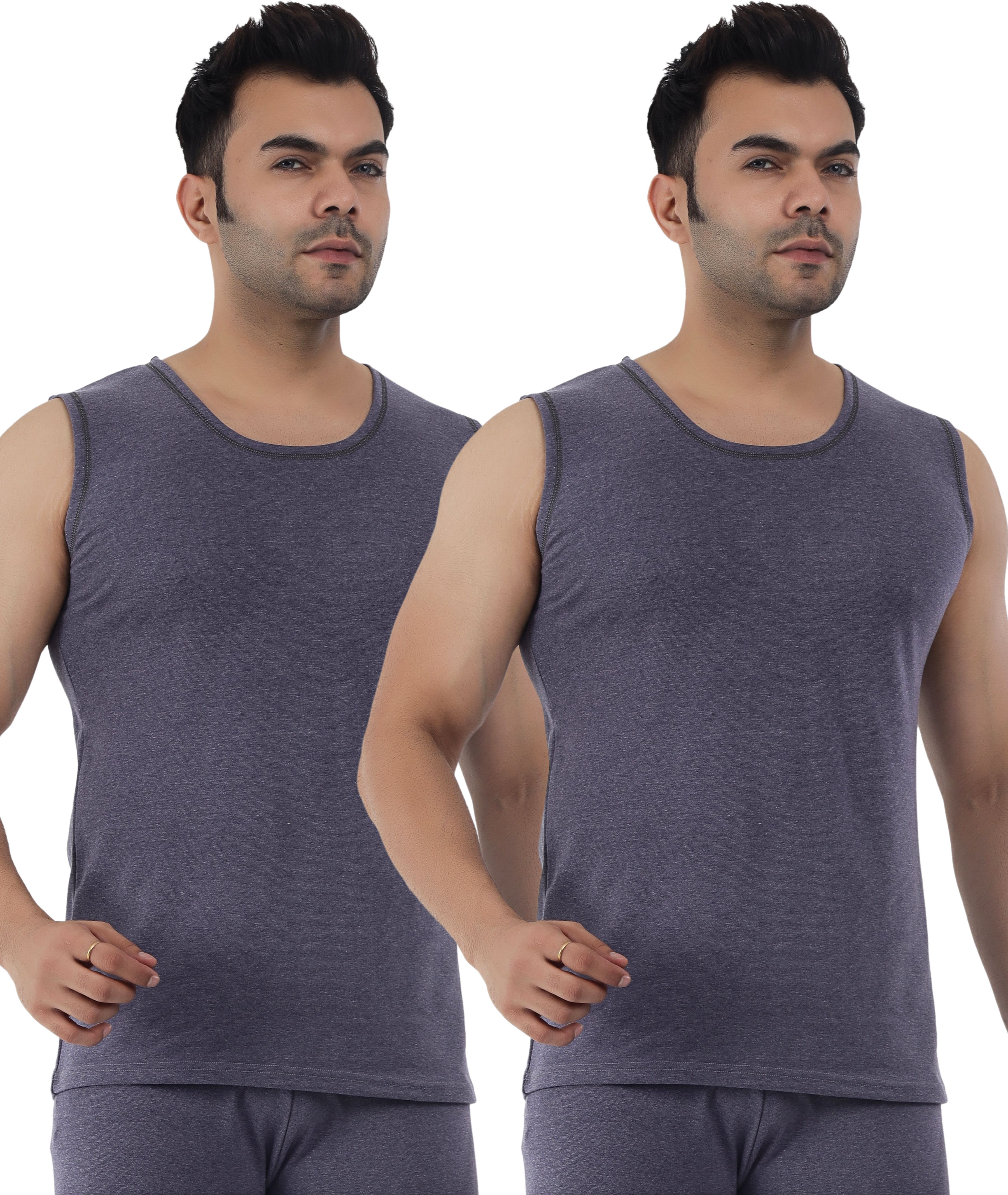 Selfcare Selfcare Men Soft Polycotton Lycra Solid Thermal Sleeveles Round Neck Top|SW1050 Men Top Thermal-image-27
