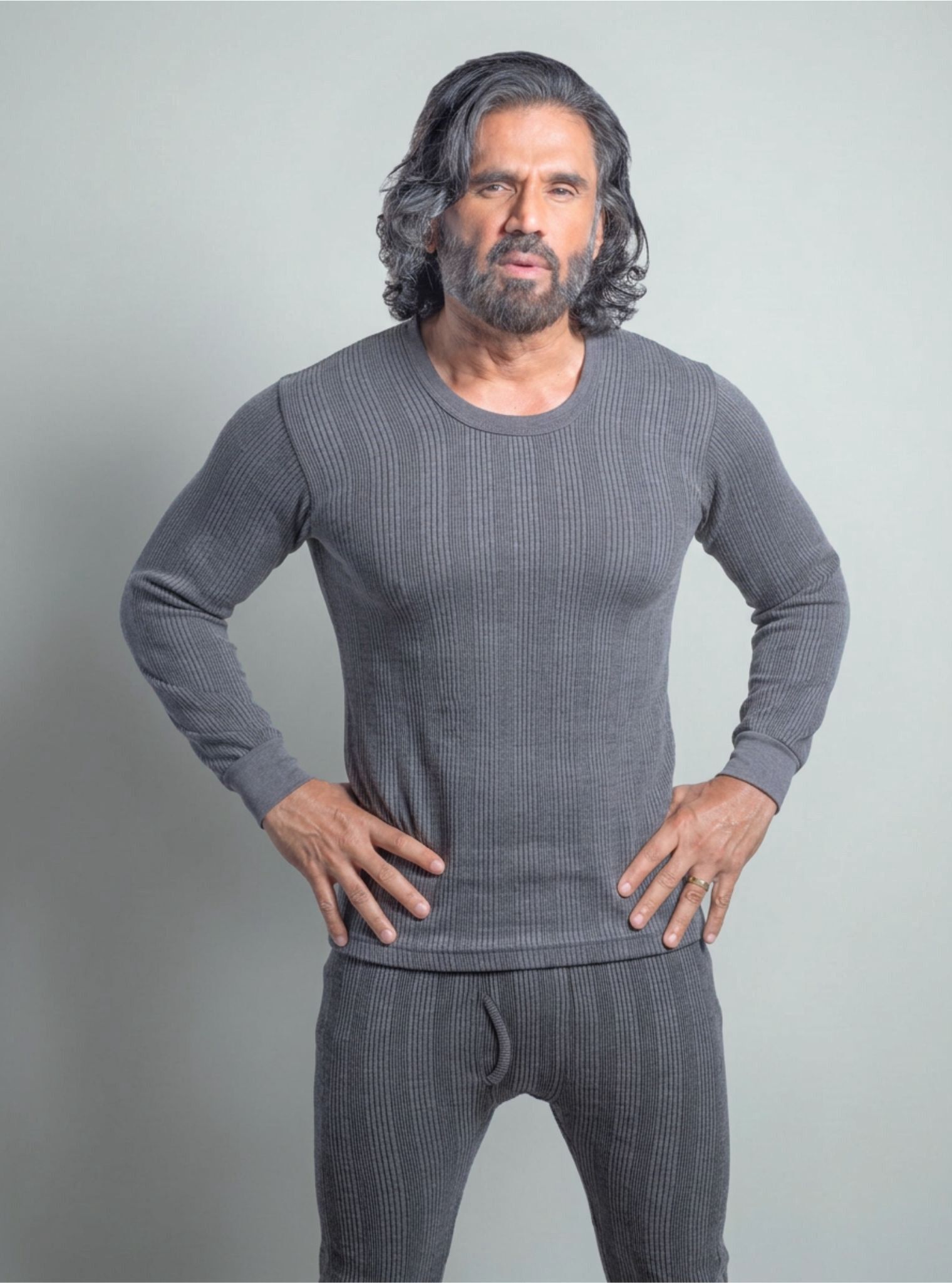 Sportzone Men thermal set warmer for winter Men Top - Pyjama Set Thermal-picture-22