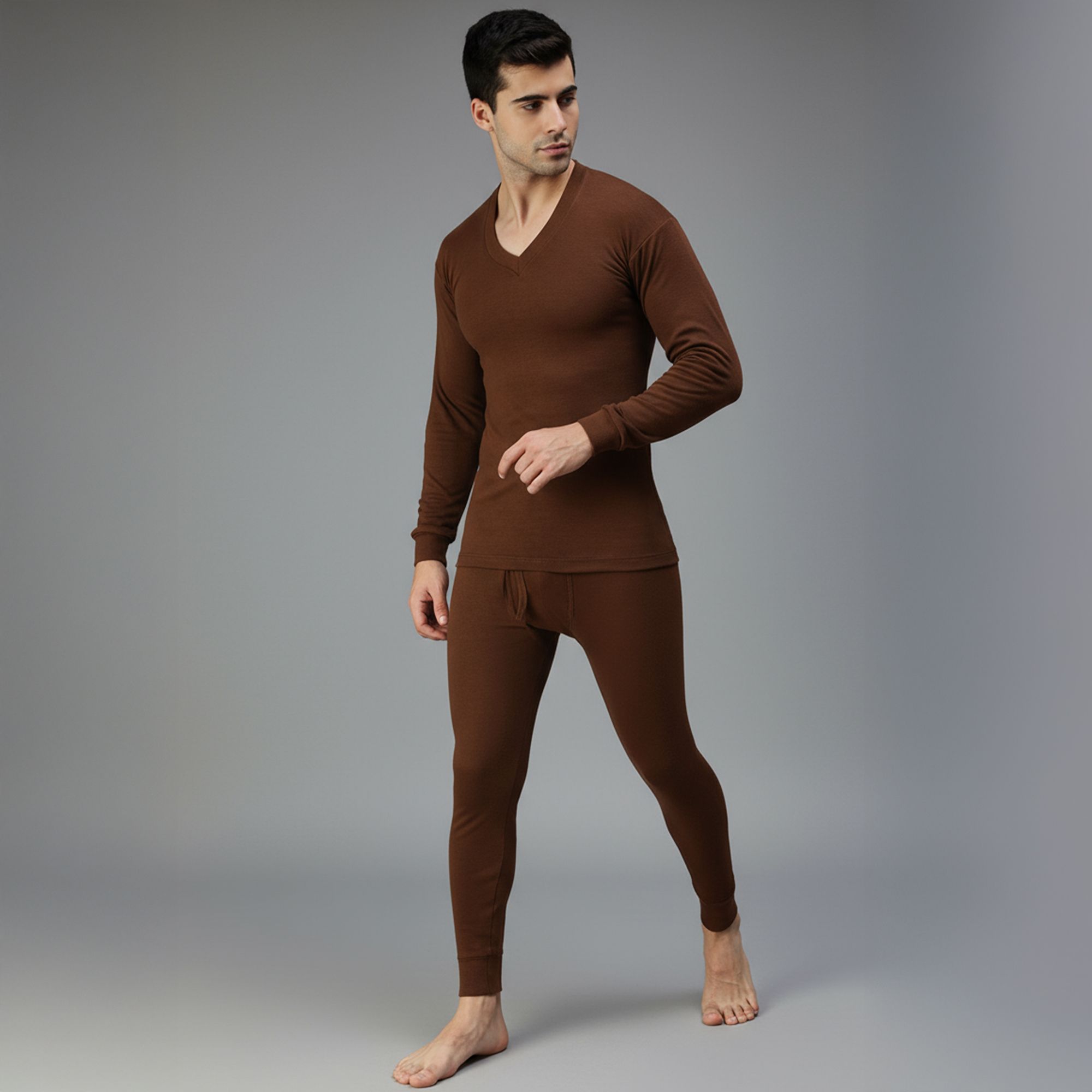 Amul Comfy Kashmira Premium V Neck Stay Warm, Stay Stylish Winter Wear Men Top Thermal-picture-22