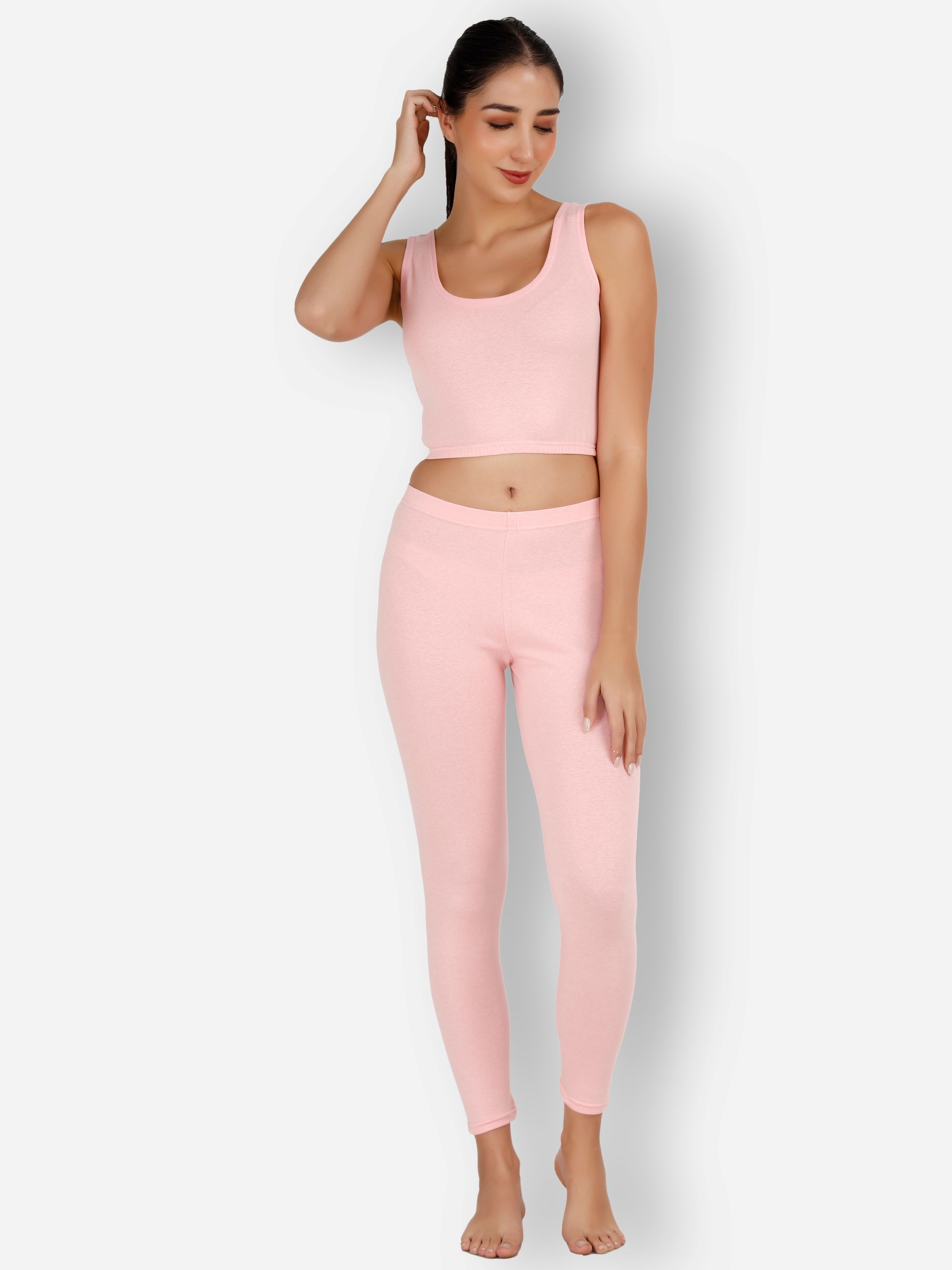 Selfcare Women Cotton Blend Sleeveless Top And Pyjama Set Women Top - Pyjama Set Thermal-picture-11