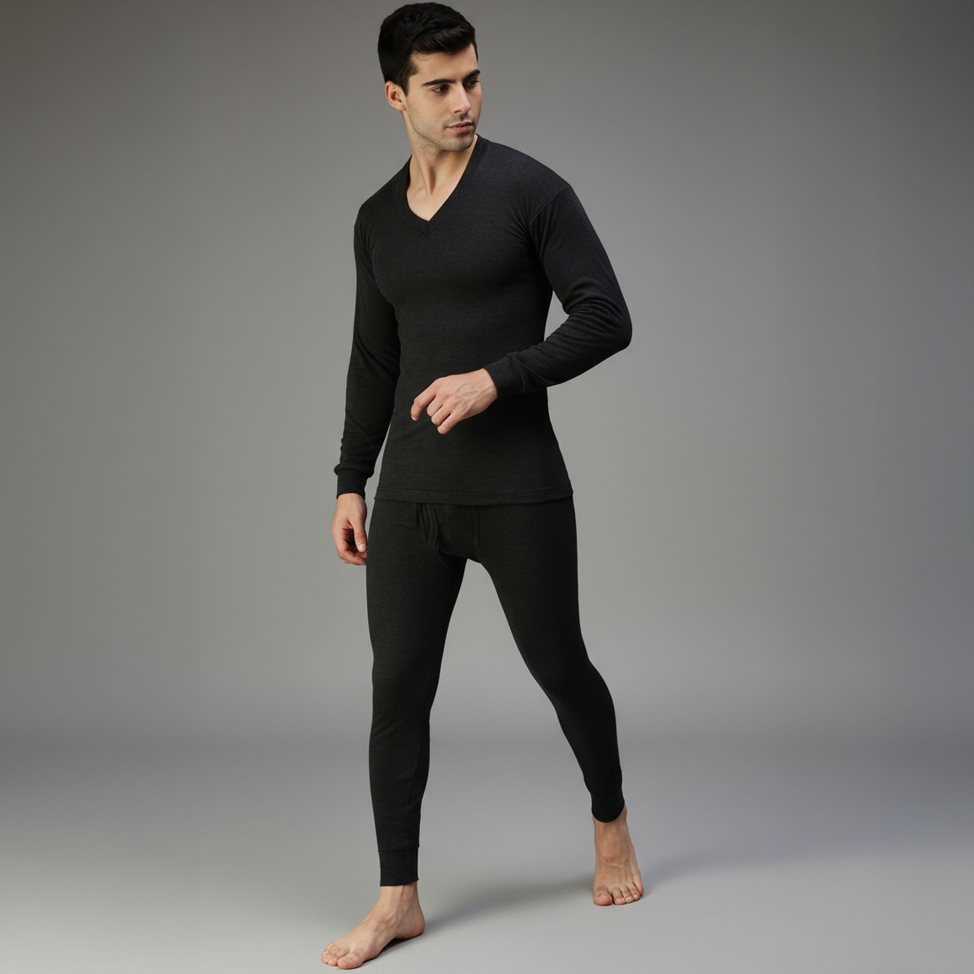 Amul Comfy Kashmira Premium V Neck Stay Warm, Stay Stylish Winter Wear Men Top Thermal-picture-13
