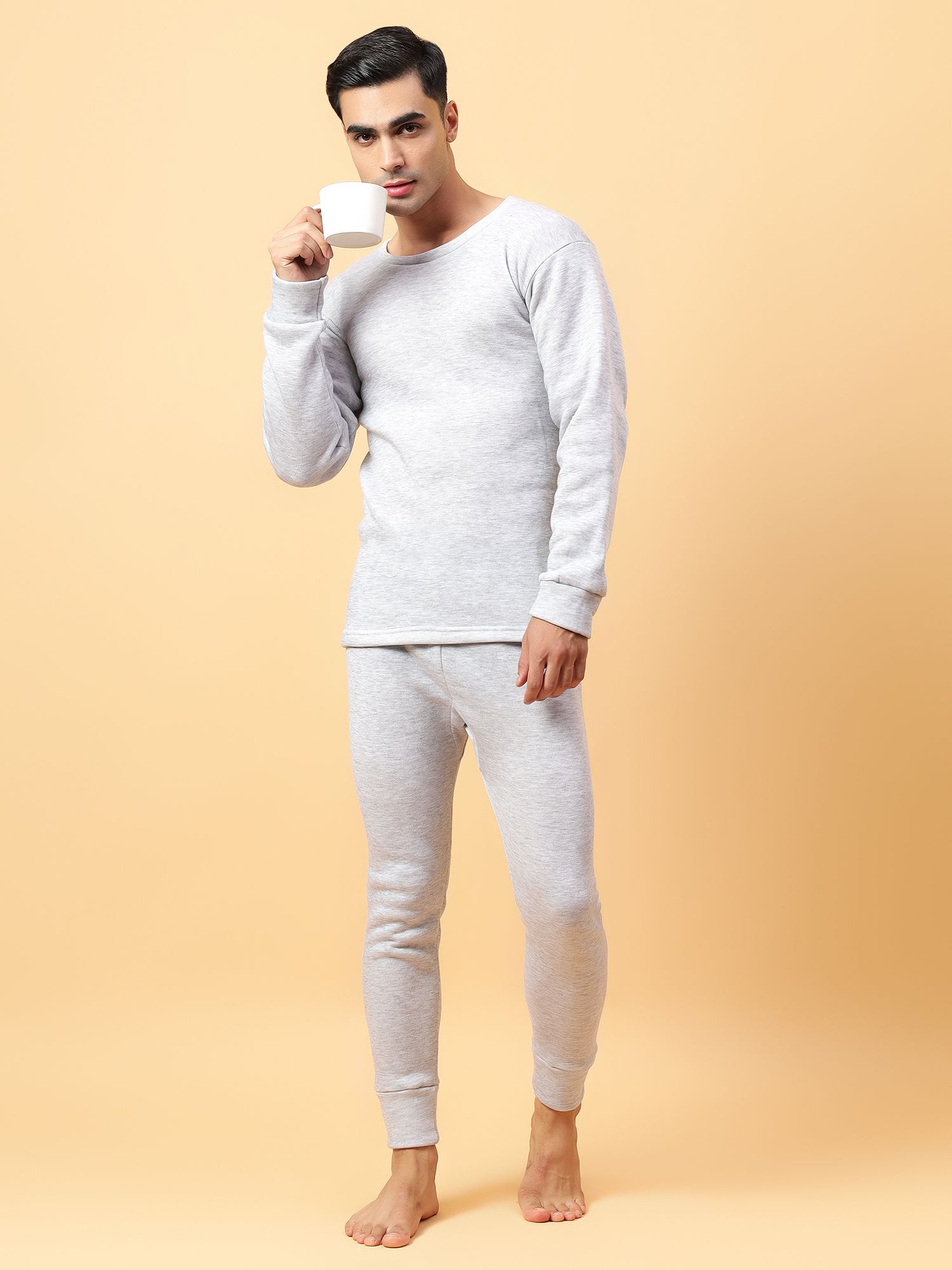 TrybeX Super-Combed Polycotton winter Inner wear or Thermals for Men Full Sleeve Men Top - Pyjama Set Thermal-image-1