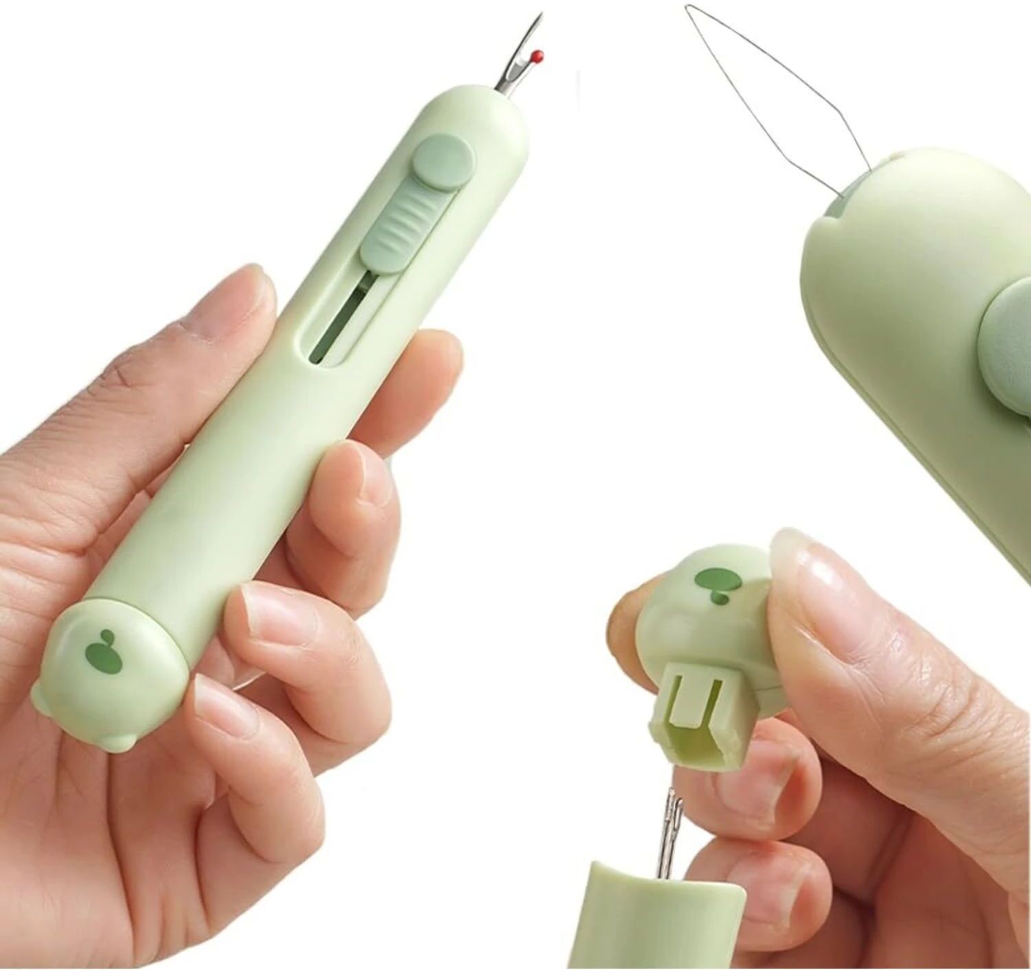 gemsy 3 in 1 Needle Threader Tool with Seam Ripper, Needle Inserter Device for Needles Thread Pick-picture-2