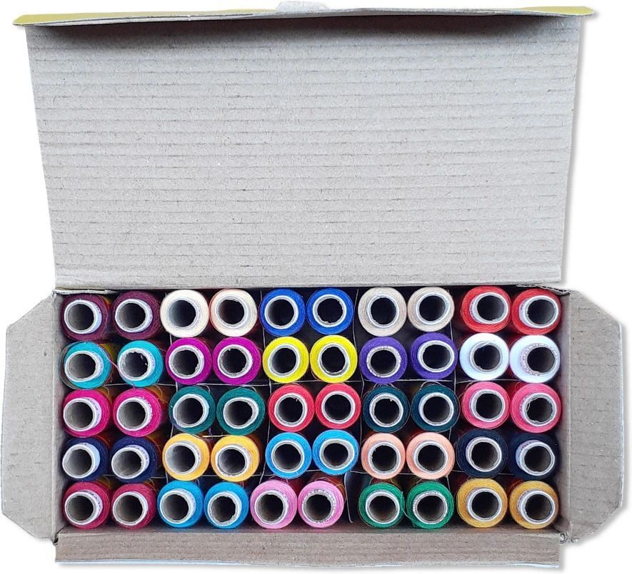 pritam 50 Multicolour, 100% Spun Polyester, 50 Different Coloured Sewing & Stitching Thread-picture-14