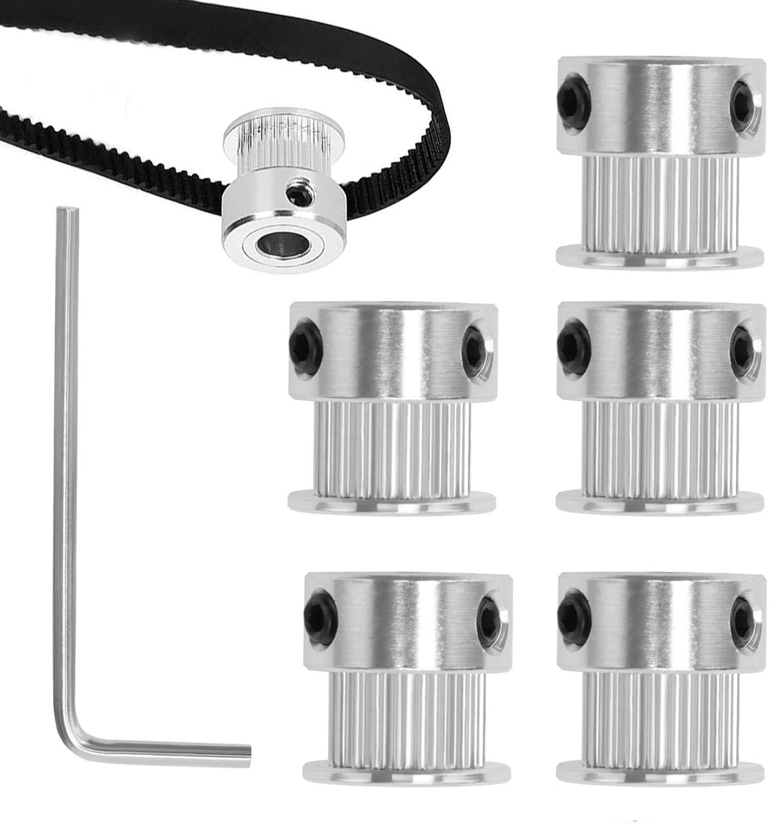 GT2 Pulley 20 Teeth 5mm bore 6mm Width 20T Timing Belt Pulley Wheel Aluminum Fitting Connector