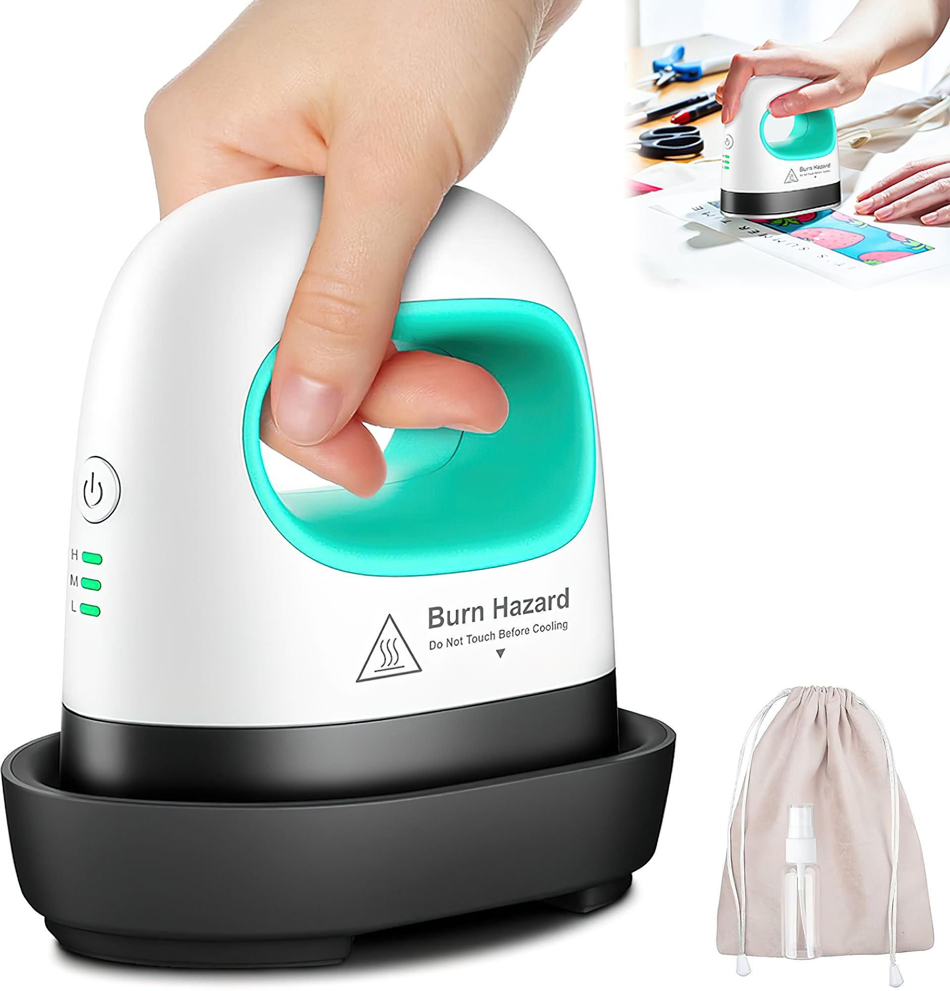 brainle Mini Heat Press Machine Portable Hot Press for T Shirts, Hats, Pillows, Shoes 3D Printer-picture-21