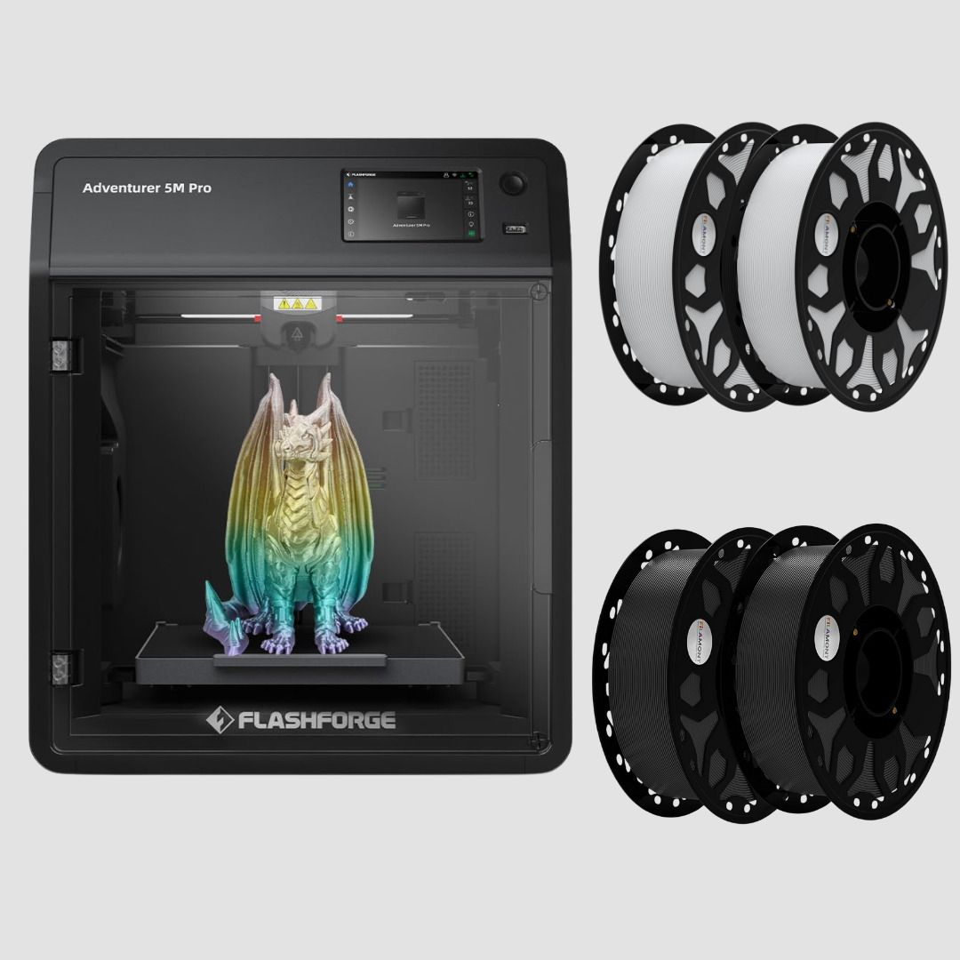 flashforge Adventurer 5M Pro 3D Printer With PLA 1.75mm Filament Black and White 3D Printer-picture-11
