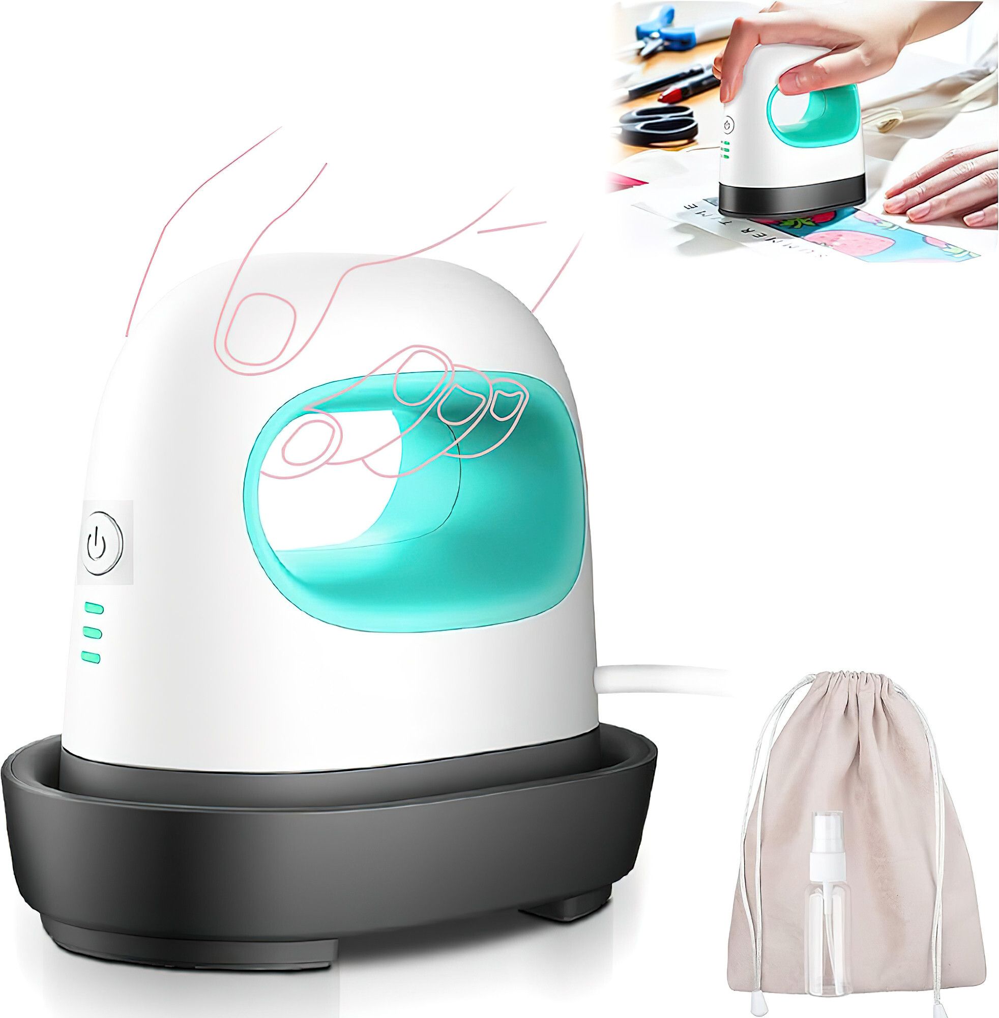 Mini Heat Press Machine Portable Hot Press for T Shirts, Pillows, Hats, Shoes 3D Printer