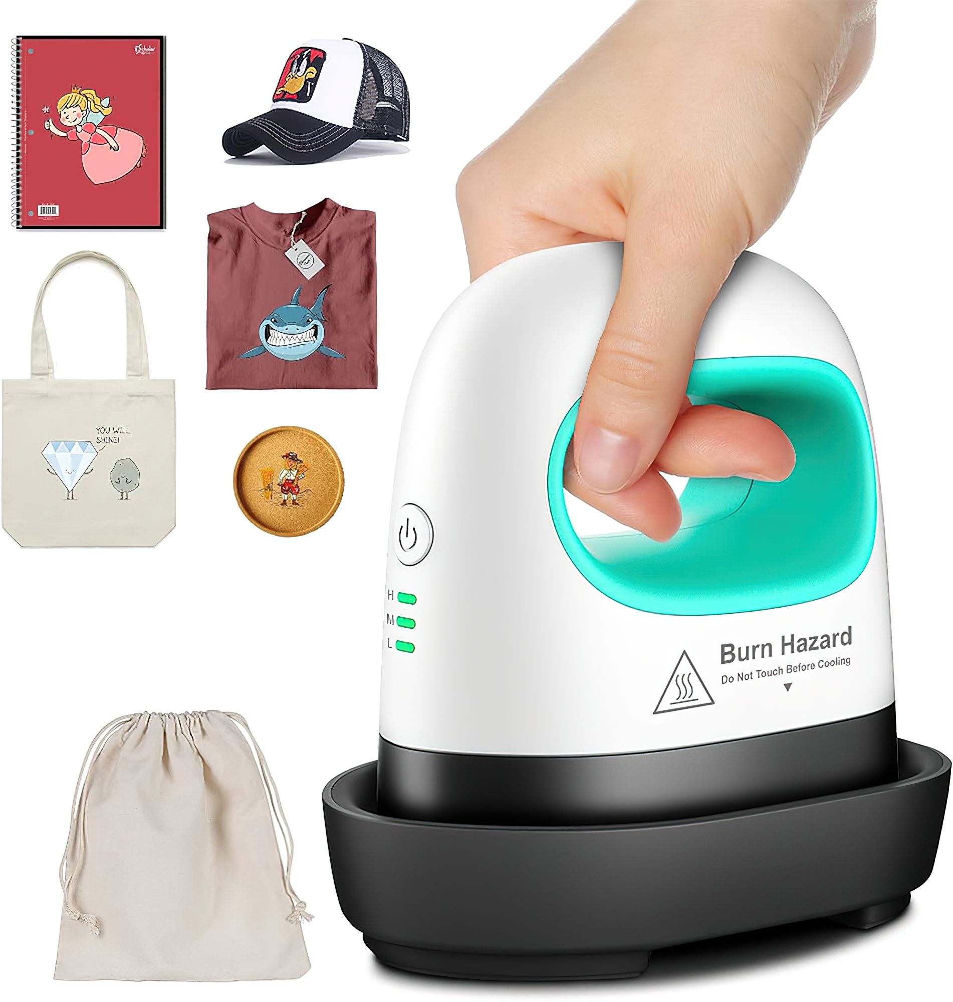 Mini Heat Press Machine Portable Hot Press for T Shirts, Shoes, Pillows, Hats 3D Printer