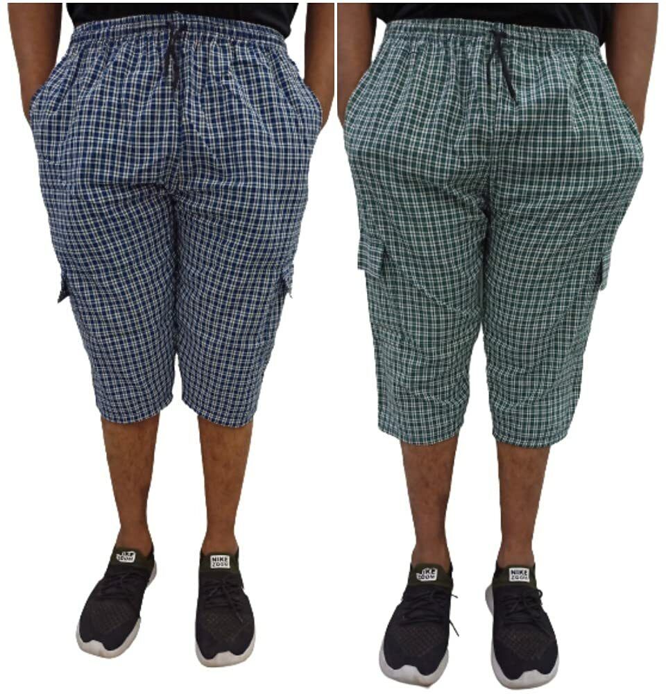 j k fashions Checkered Men Three Fourths-picture-10