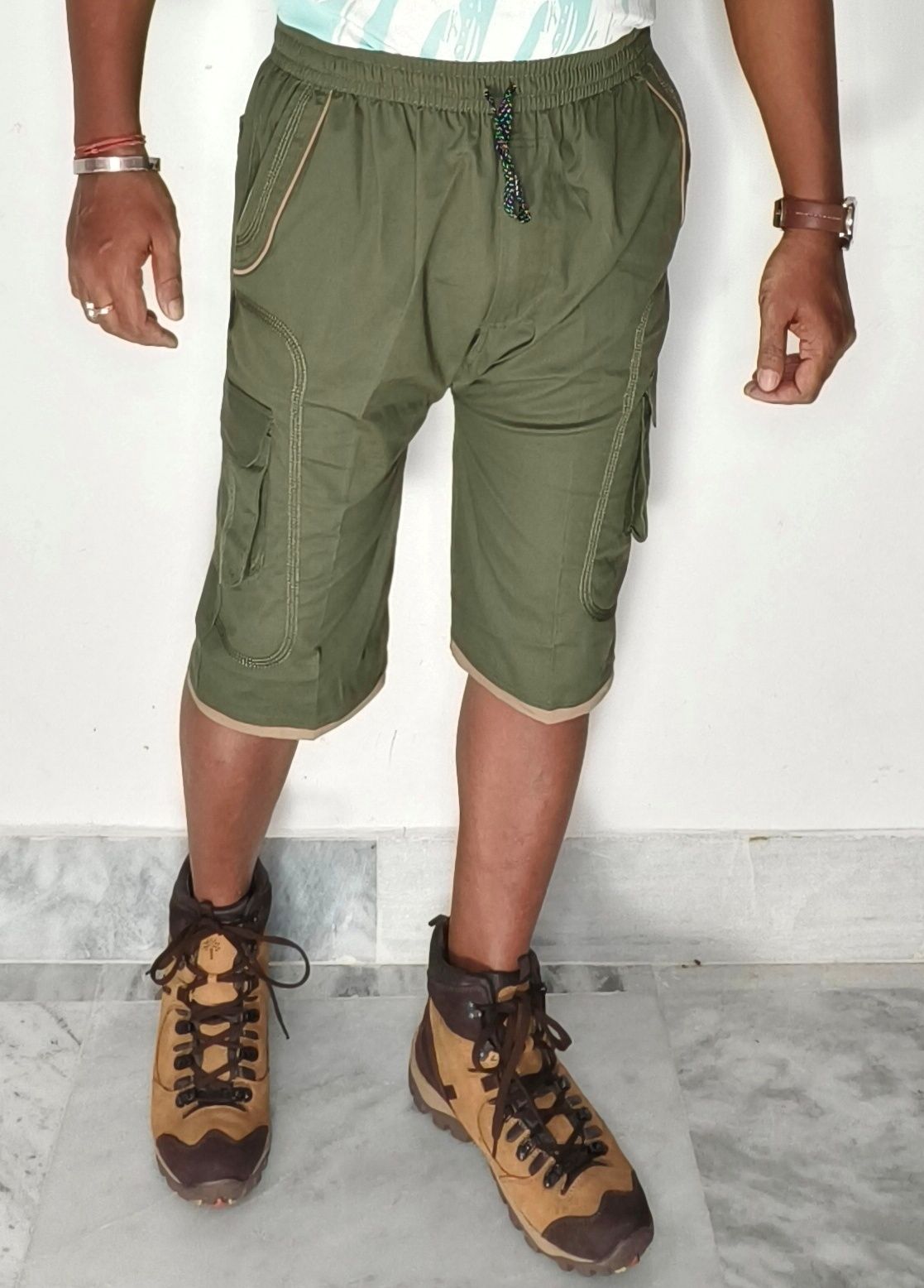 jahu fashion Solid Men Three Fourths-picture-23