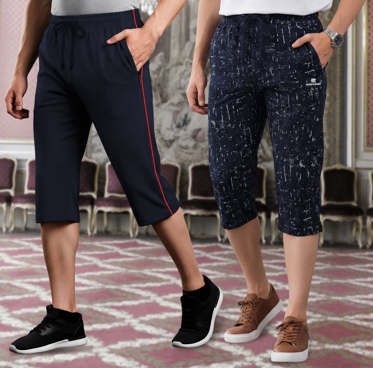 feel track Printed Men Three Fourths-picture-8
