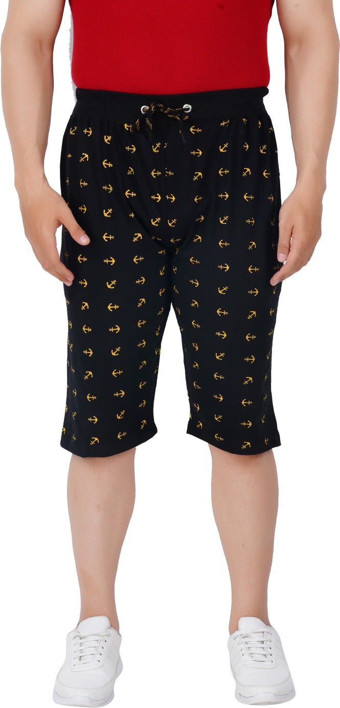 gokul fashion Printed Men Three Fourths-picture-34