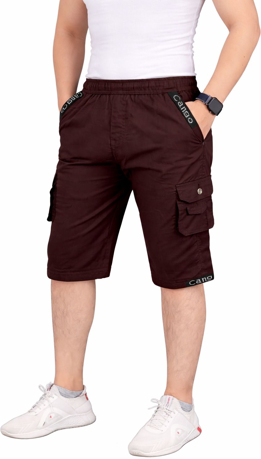 shree yamuna prints Solid Men Three Fourths-picture-1
