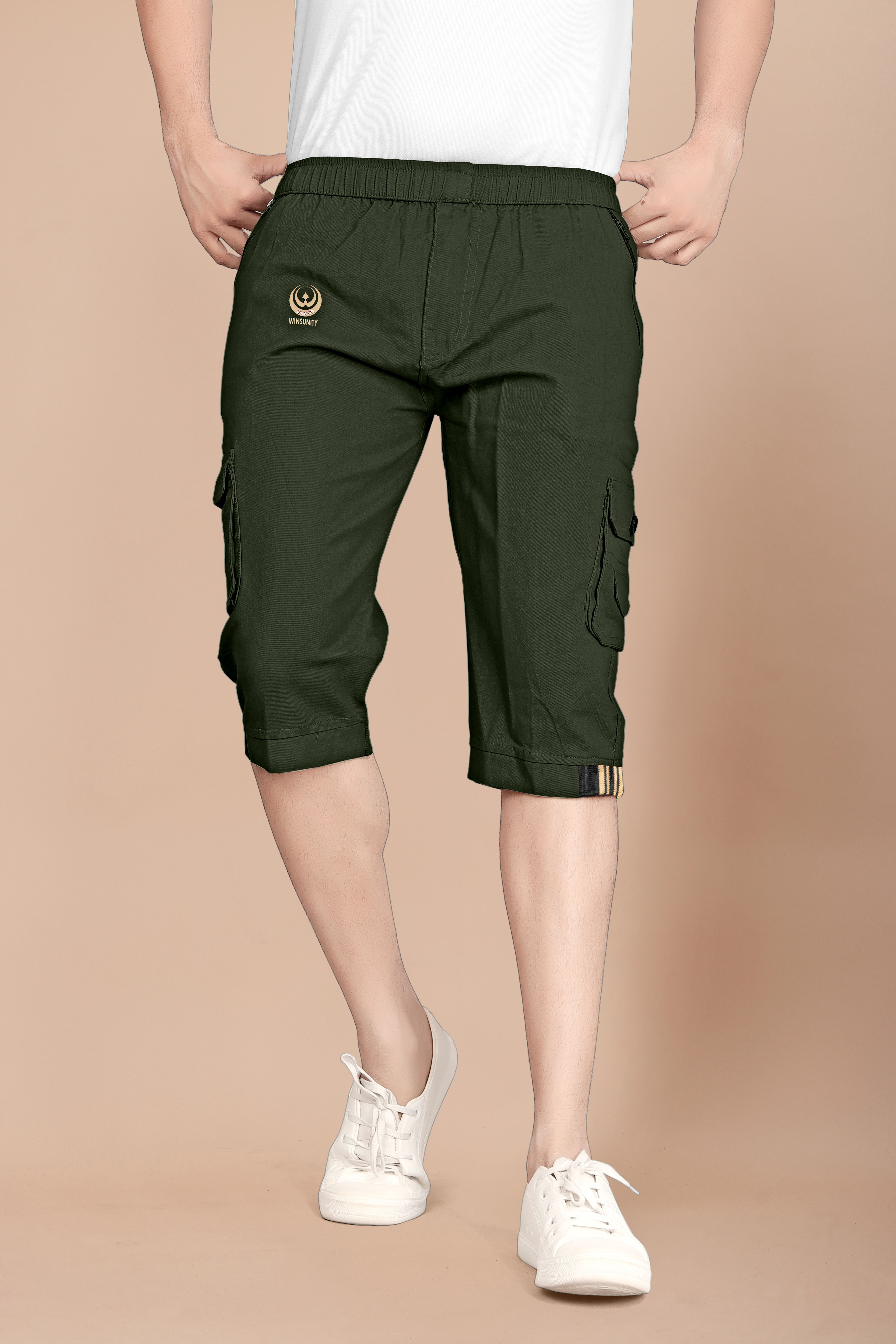 winsunity Solid, Self Design Men Three Fourths-picture-20