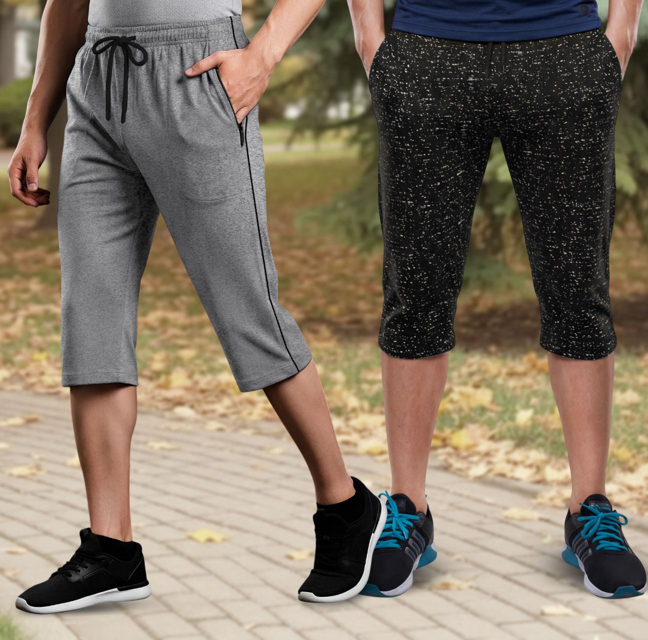 feel track Solid, Printed Men Three Fourths-picture-25