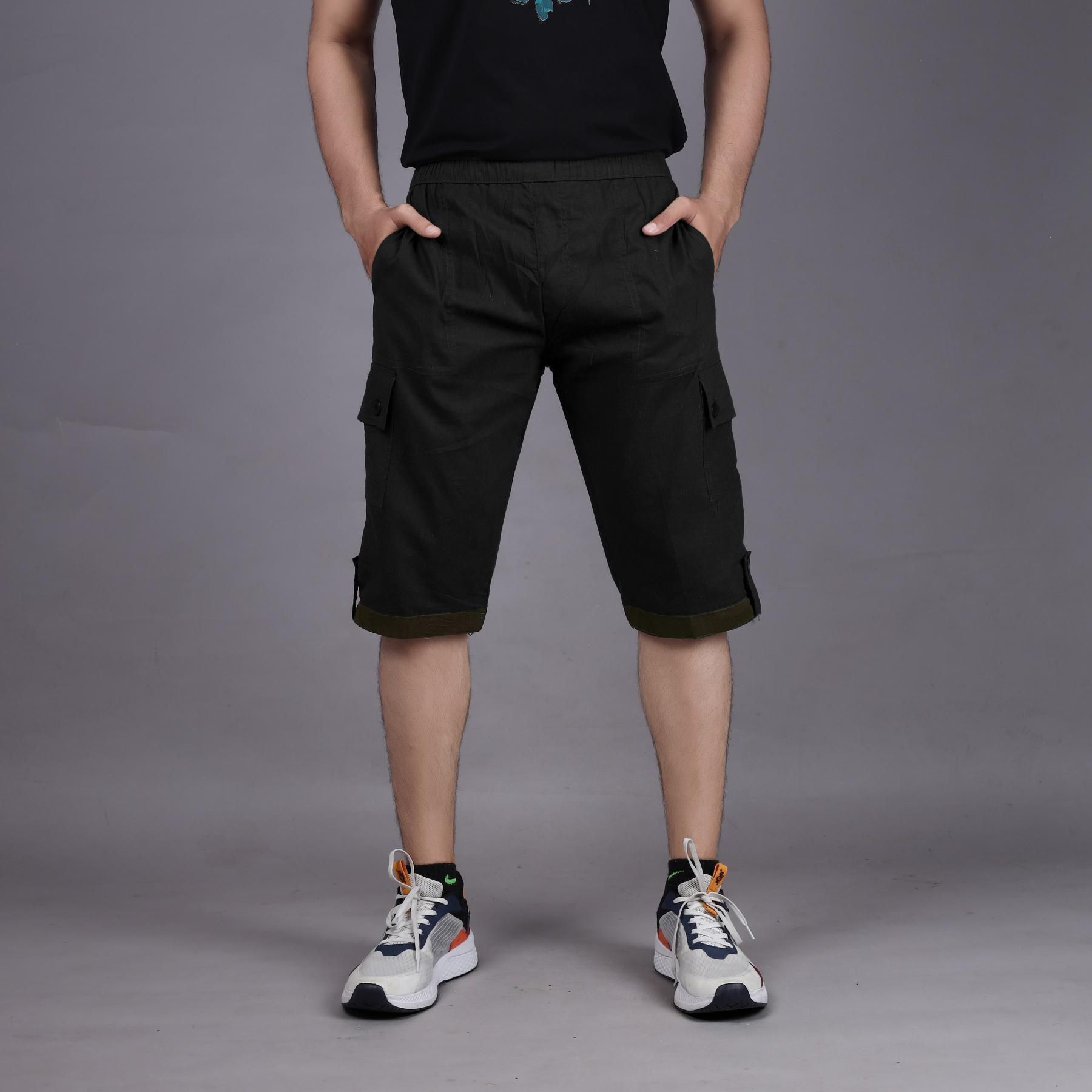 shree yamuna creation Solid Men Three Fourths-picture-11