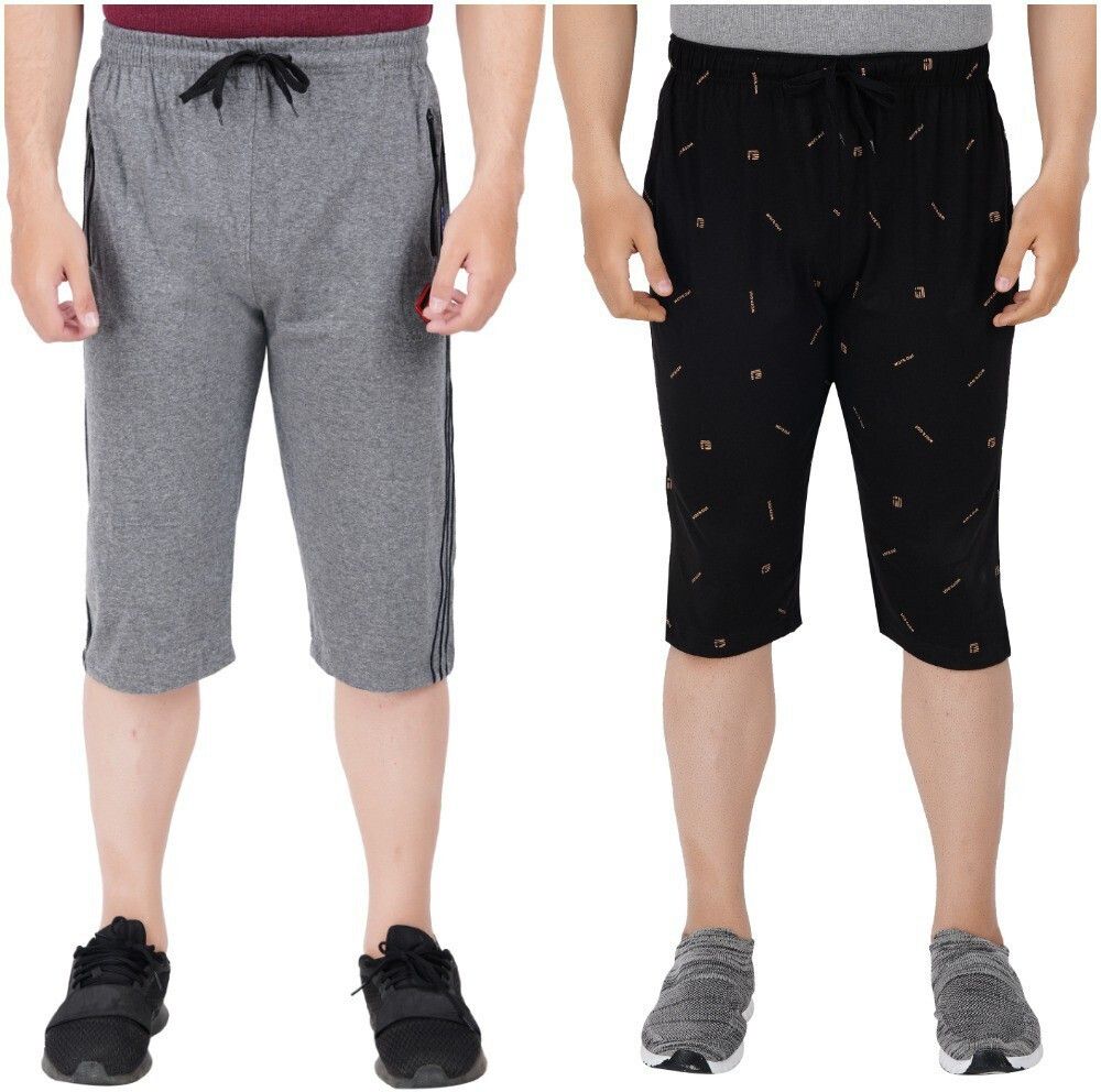 feel track Solid, Printed Men Three Fourths-picture-10
