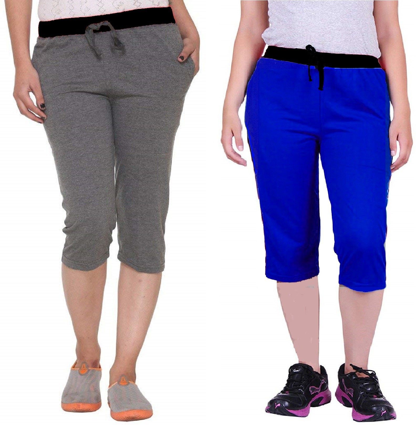 feelblue Solid Women Three Fourths-picture-4
