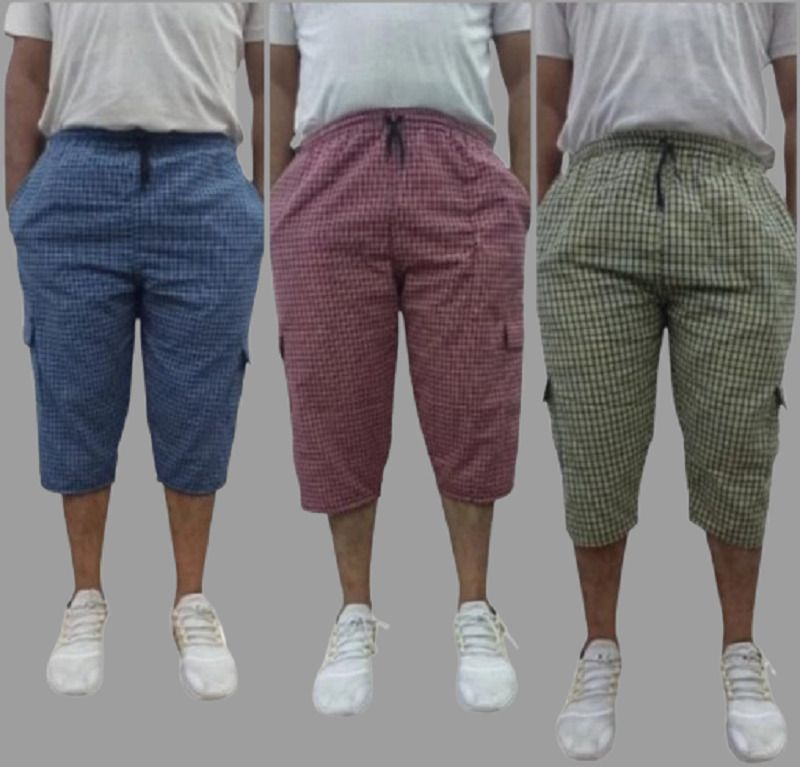 finefashion Checkered Men Three Fourths-picture-31