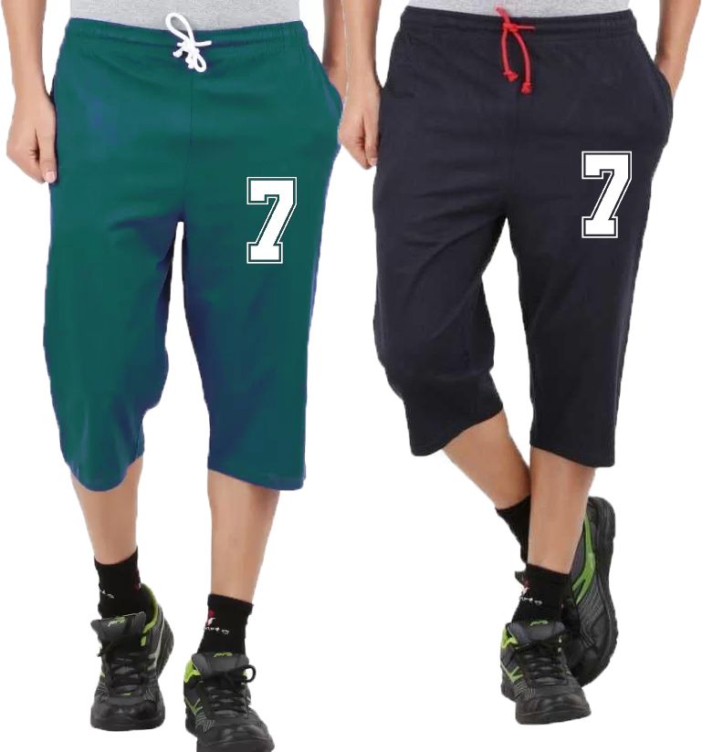 Graphic Print Men Three Fourths