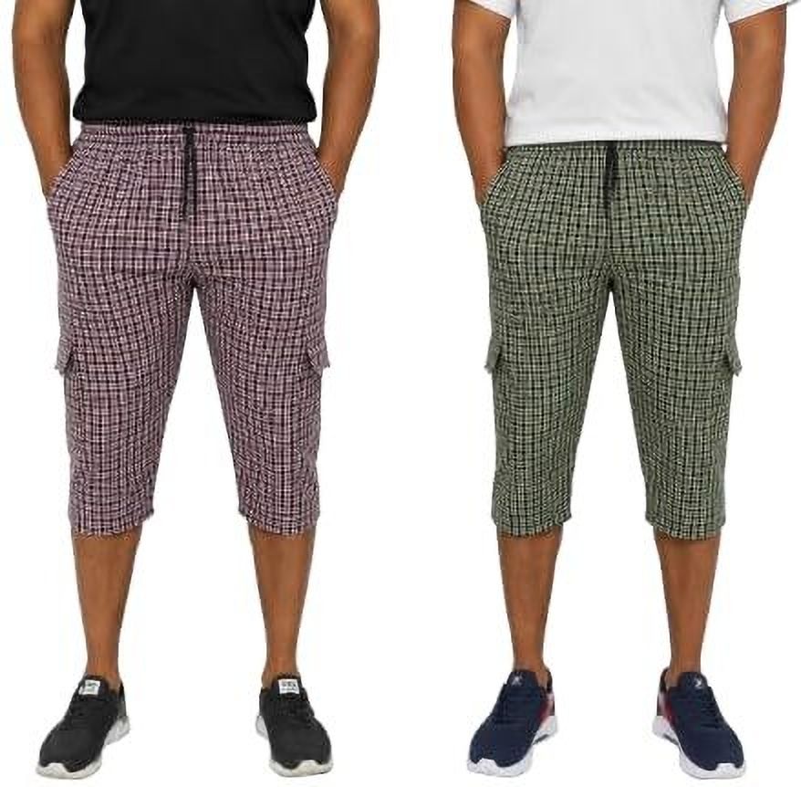 finefashion Checkered Men Three Fourths-picture-33