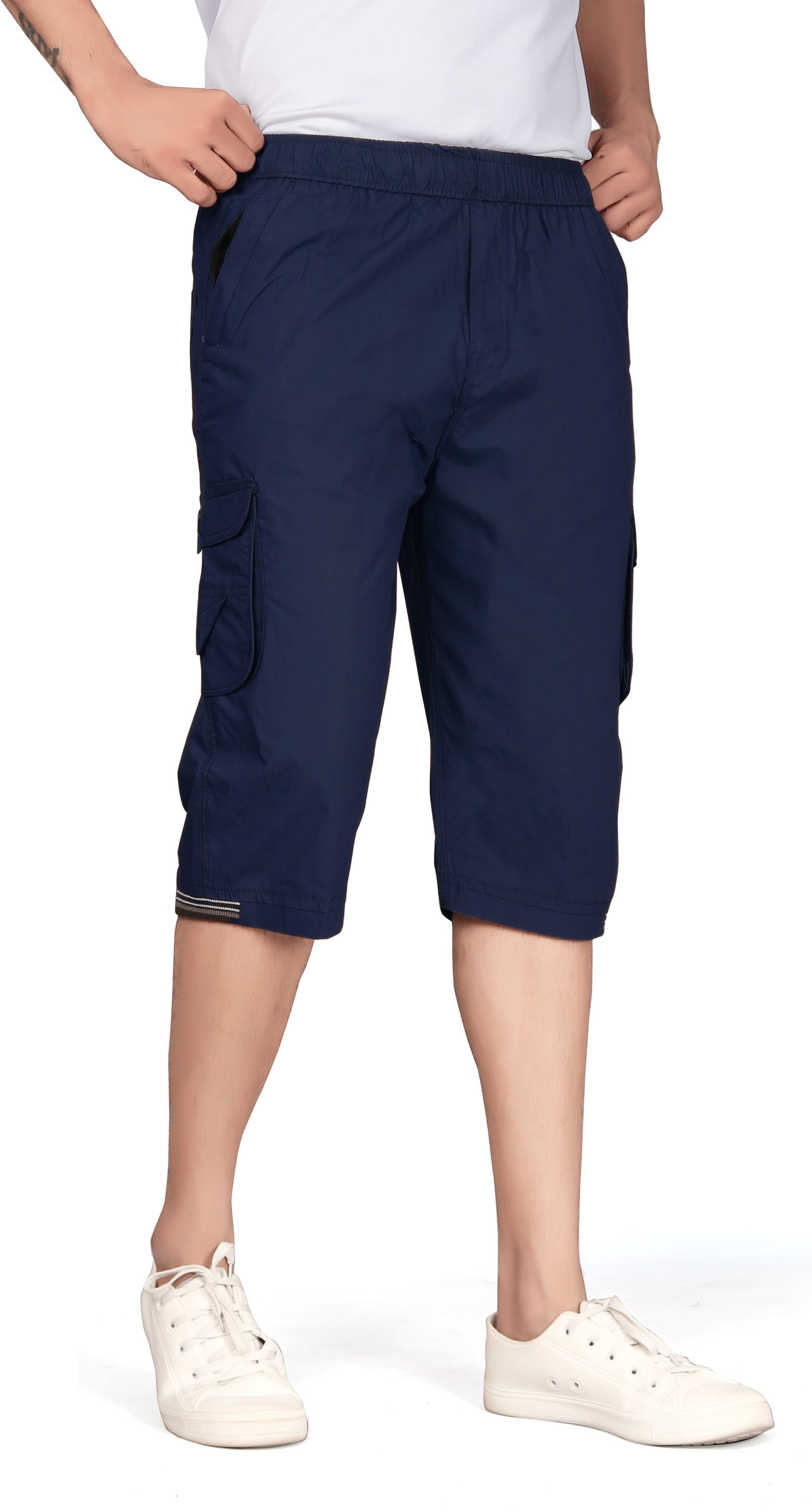 balvik fashion Solid Men Three Fourths-picture-46