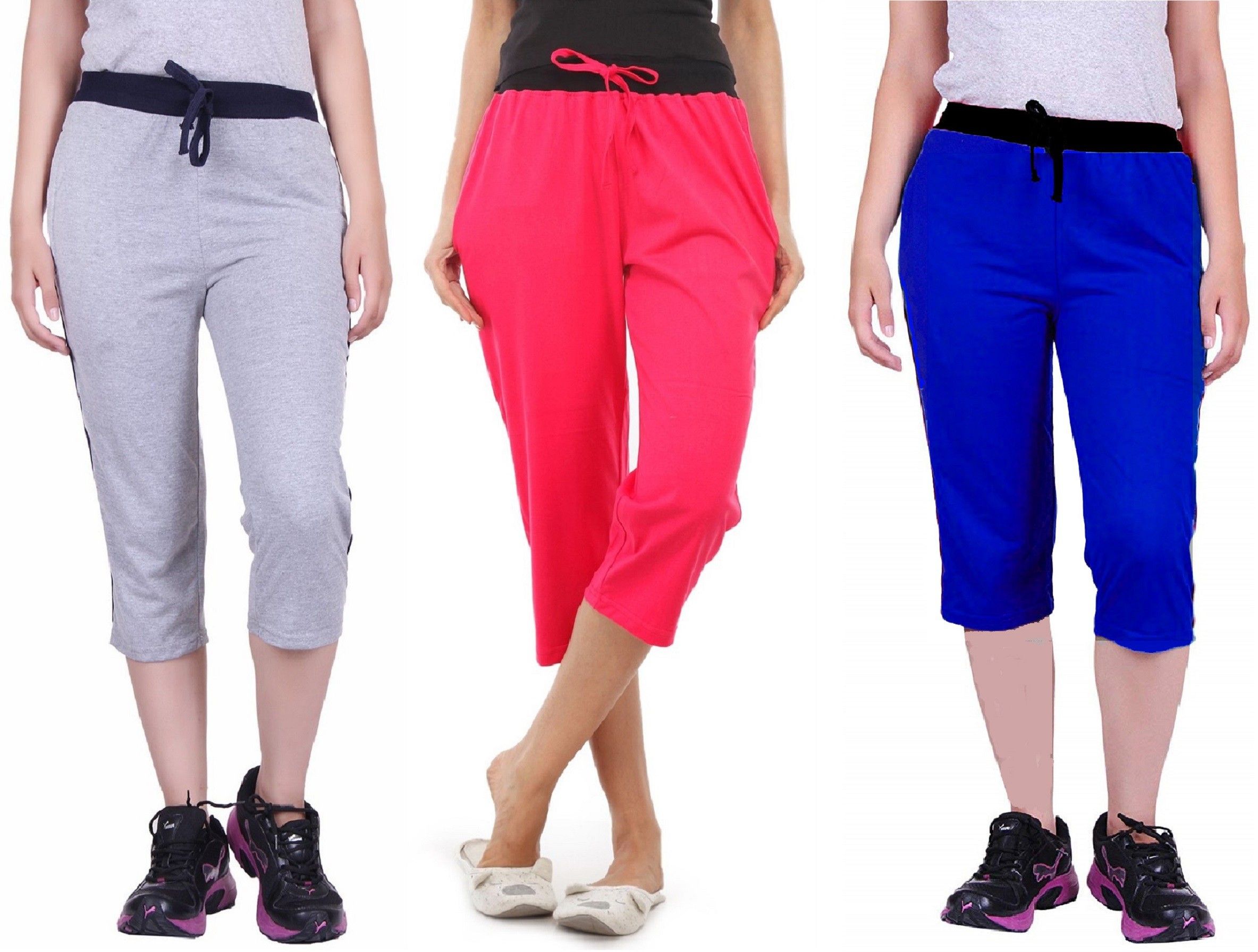 feelblue Solid Women Three Fourths-picture-29