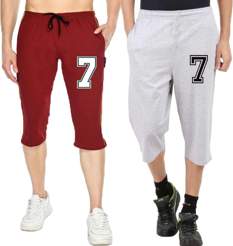 Graphic Print Men Three Fourths